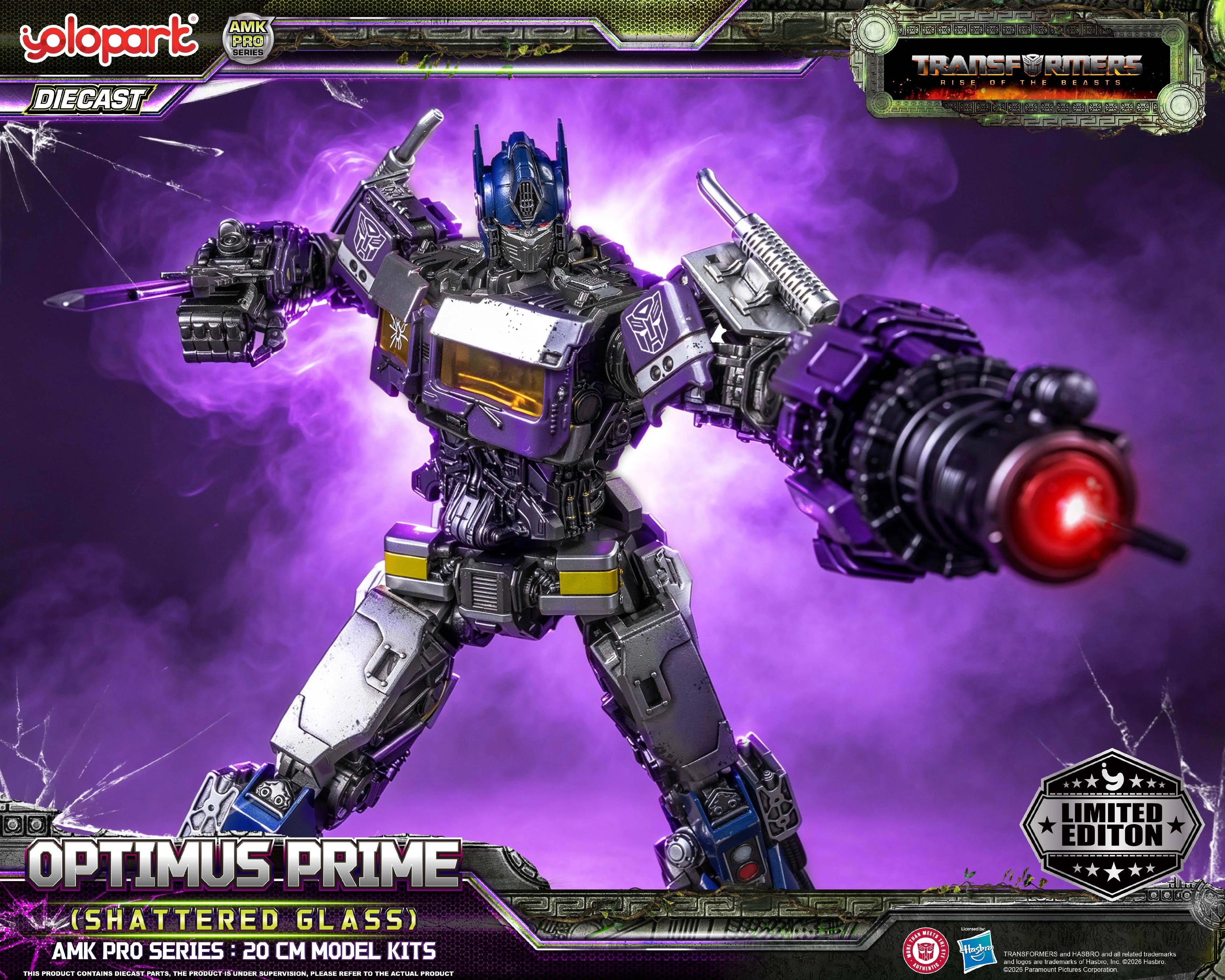 🔥全球限量1000隻🔥 Yolopark AMK Pro 變形金剛 狂獸崛起 鏡像 柯柏文 Optimus Prime Shattered Glass 限定版 合金成品