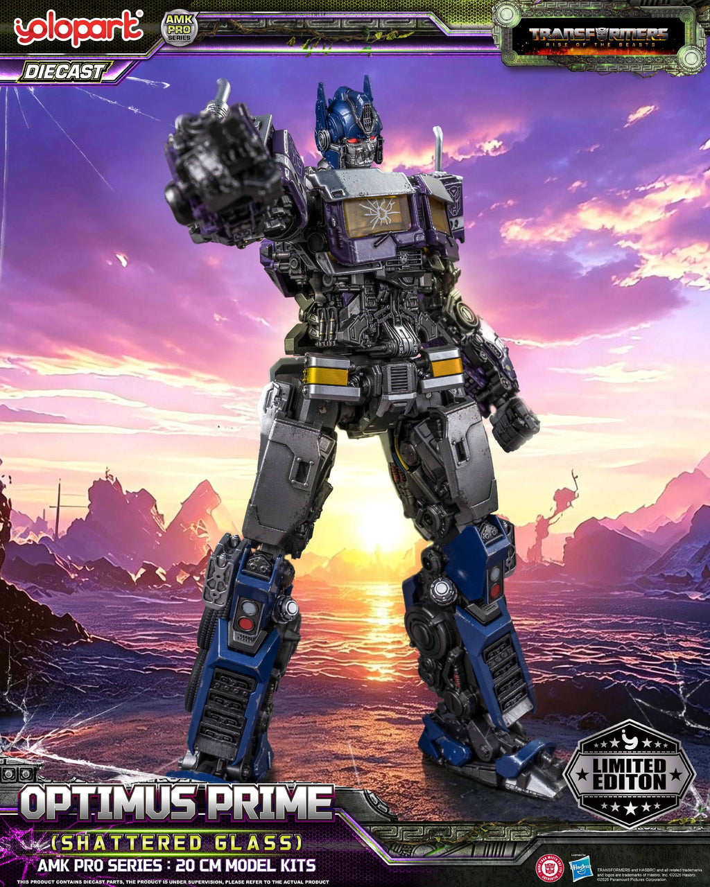 🔥全球限量1000隻🔥 Yolopark AMK Pro 變形金剛 狂獸崛起 鏡像 柯柏文 Optimus Prime Shattered Glass 限定版 合金成品