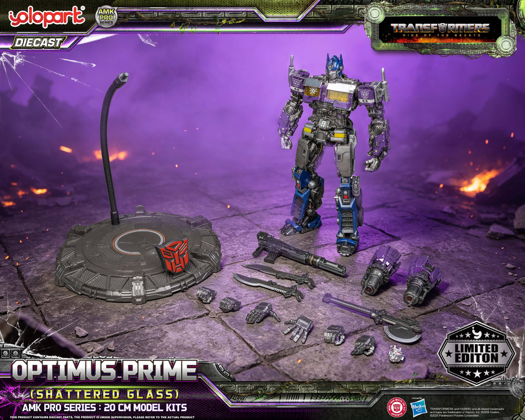 🔥全球限量1000隻🔥 Yolopark AMK Pro 變形金剛 狂獸崛起 鏡像 柯柏文 Optimus Prime Shattered Glass 限定版 合金成品