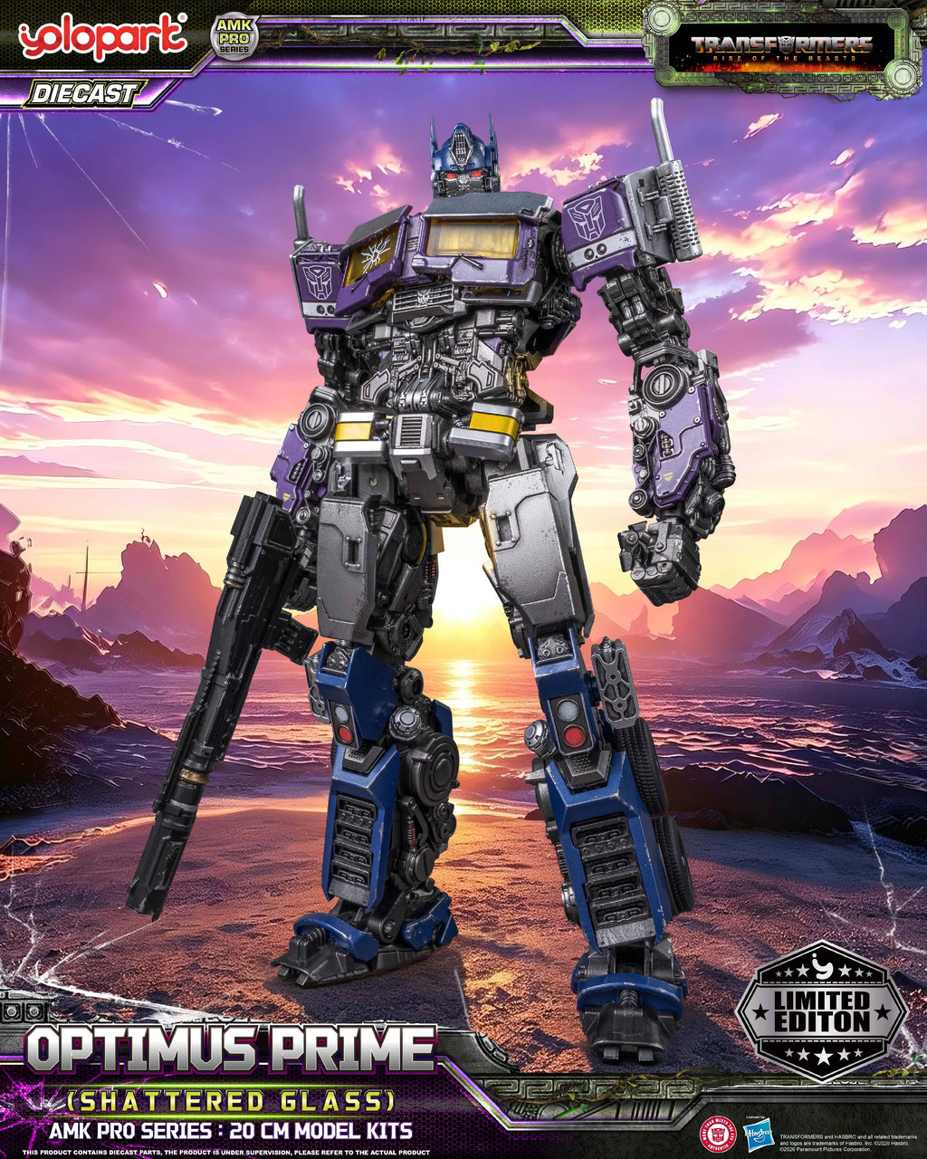 🔥全球限量1000隻🔥 Yolopark AMK Pro 變形金剛 狂獸崛起 鏡像 柯柏文 Optimus Prime Shattered Glass 限定版 合金成品