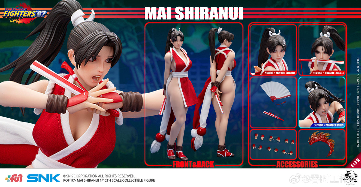 吞時工作室 1/12 TS-22 拳皇 KOF 97 不知火舞 包膠可動