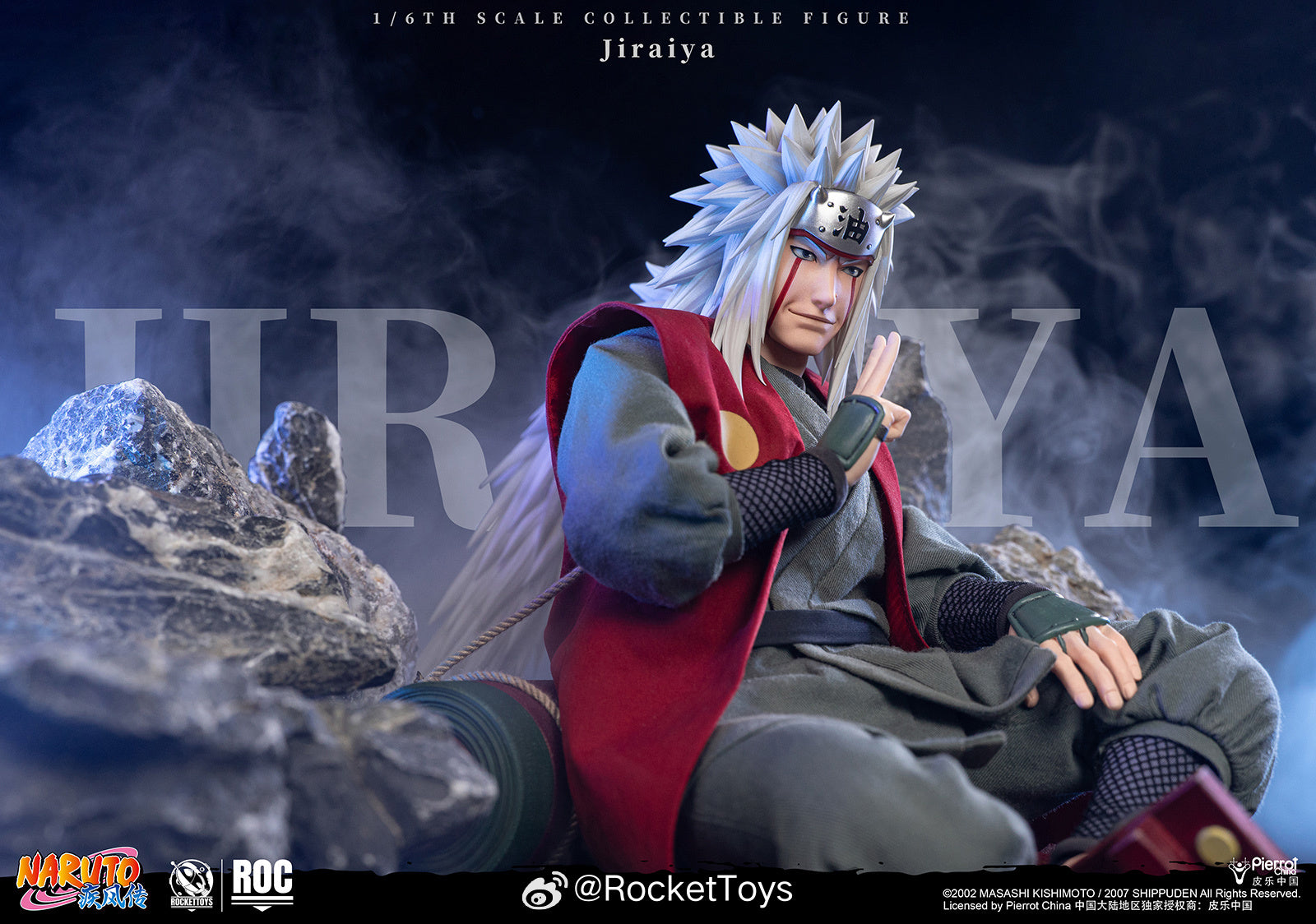 ROCKETTOYS 1/6  ROC-019 ROC-020《火影忍者 疾風傳》Jiraiya 自來也 標準版 DX 豪華版 可動人偶