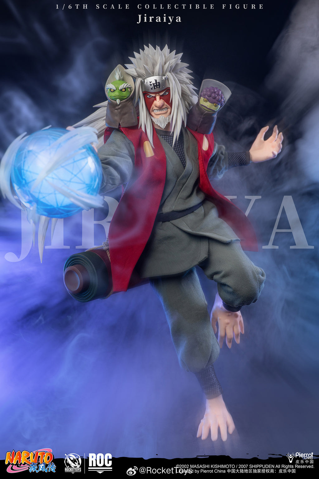 ROCKETTOYS 1/6  ROC-019 ROC-020《火影忍者 疾風傳》Jiraiya 自來也 標準版 DX 豪華版 可動人偶