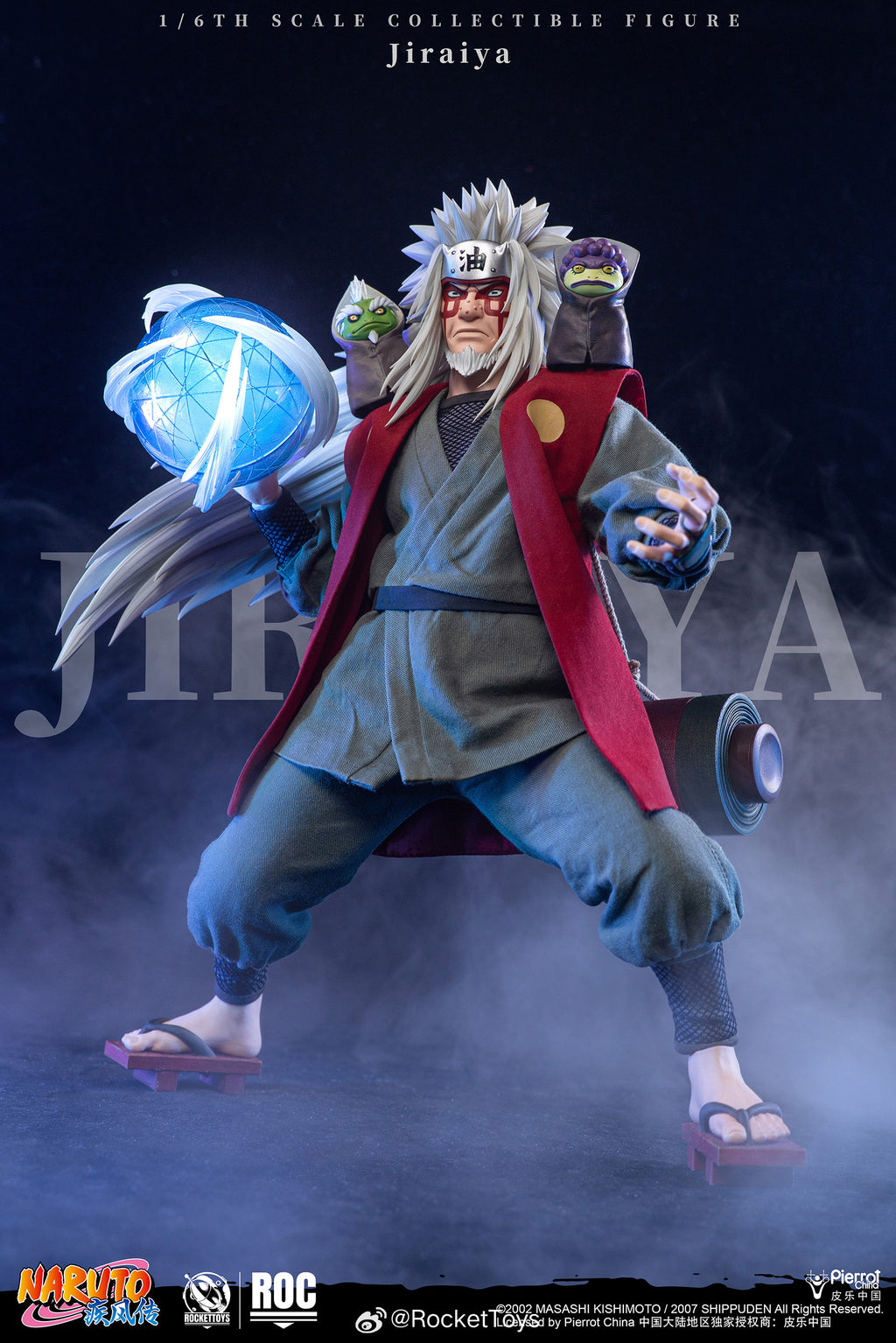 ROCKETTOYS 1/6  ROC-019 ROC-020《火影忍者 疾風傳》Jiraiya 自來也 標準版 DX 豪華版 可動人偶