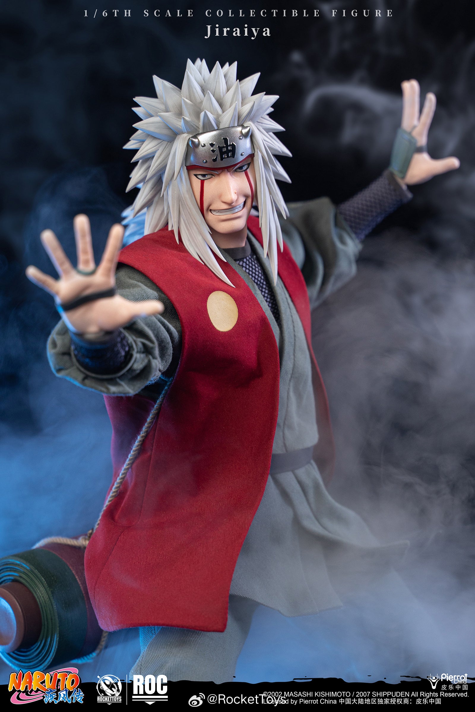 ROCKETTOYS 1/6  ROC-019 ROC-020《火影忍者 疾風傳》Jiraiya 自來也 標準版 DX 豪華版 可動人偶