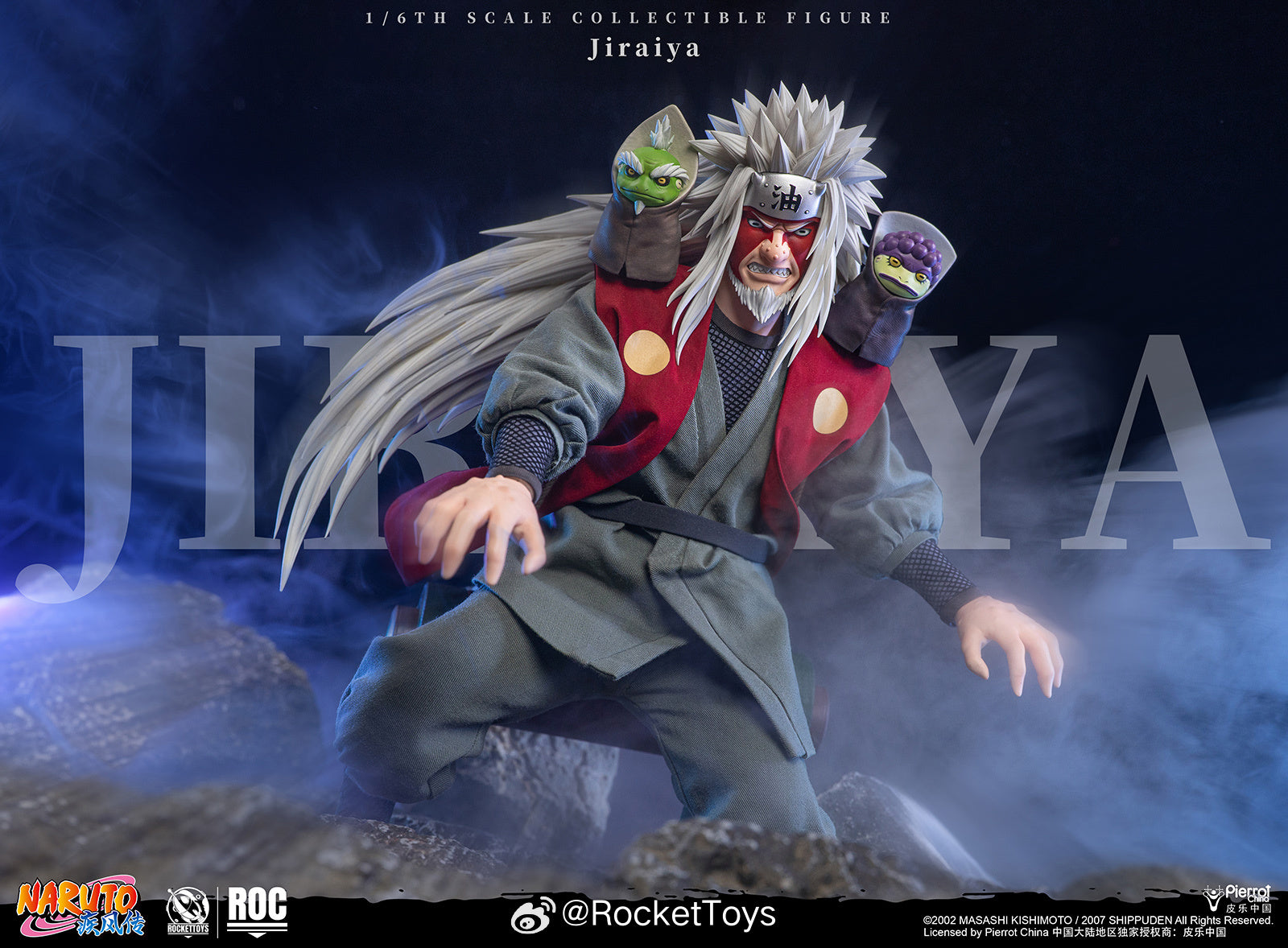 ROCKETTOYS 1/6  ROC-019 ROC-020《火影忍者 疾風傳》Jiraiya 自來也 標準版 DX 豪華版 可動人偶