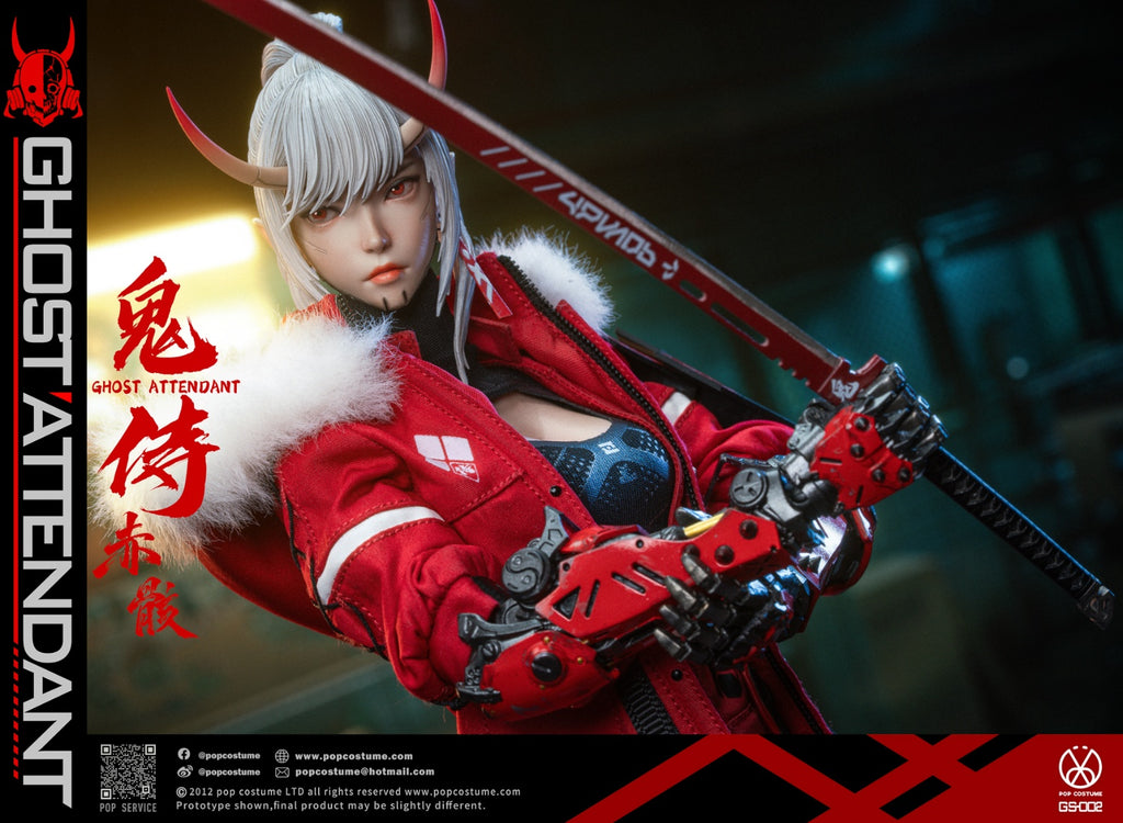 POP COSTUME 1/6 GS-002 鬼侍系列 緋刃修羅 赤骸 Ghost Attendant Red Remains 可動人偶