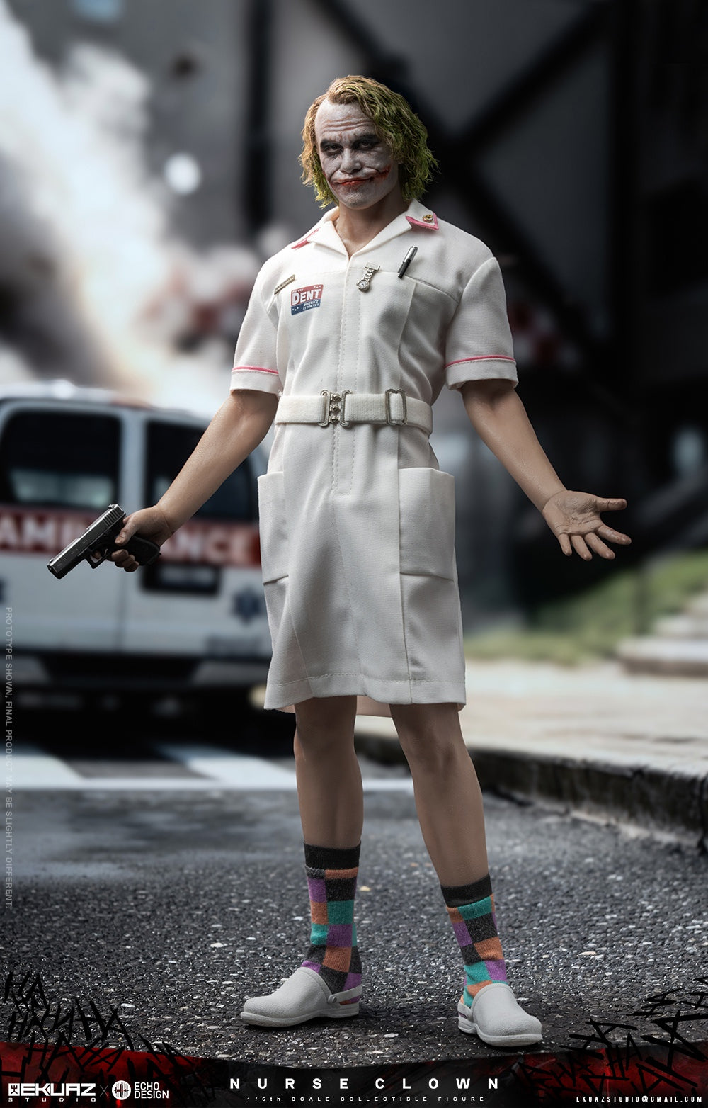 EKUAZ STUDIO x ECHO DESIGN 1/6 護士小丑 NURSE CLOWN 可動人偶