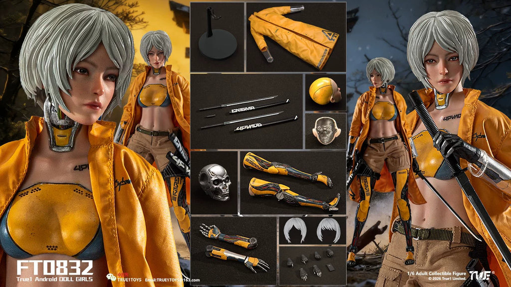 True1Toys 1/6 FT0832W FT0832B 人造人 Bill 白髮版 黑髮版 可動人偶