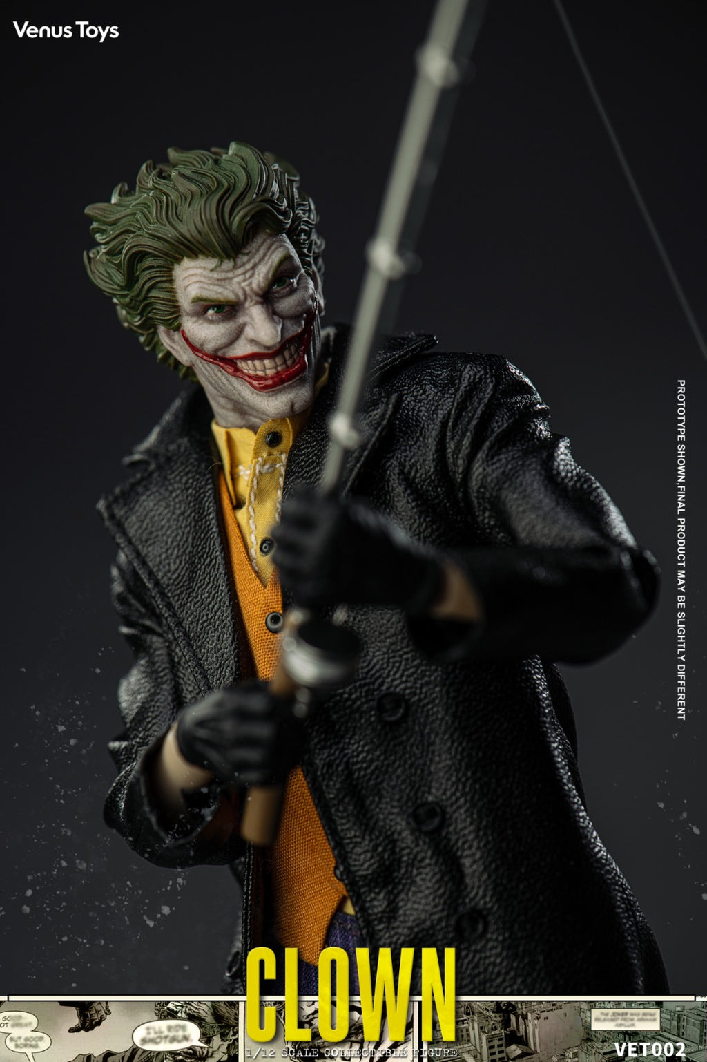 Venus Toys 1/12 VET002 犯罪王子 THE CLOWN 小丑 JOKER 特典 帆布單肩包 + 整包美鈔 可動人偶