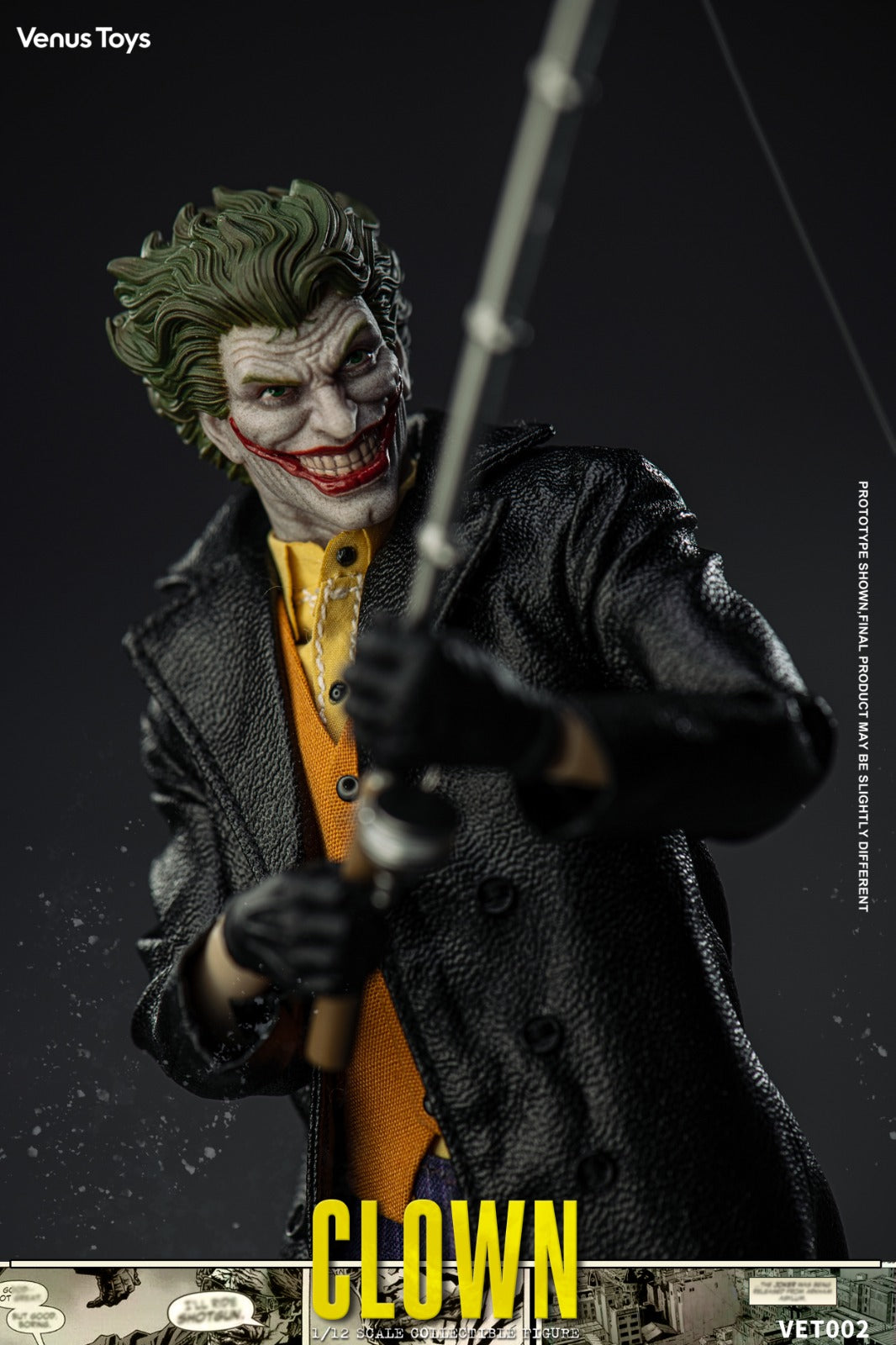 Venus Toys 1/12 VET002 犯罪王子 THE CLOWN 小丑 JOKER 特典 帆布單肩包 + 整包美鈔 可動人偶