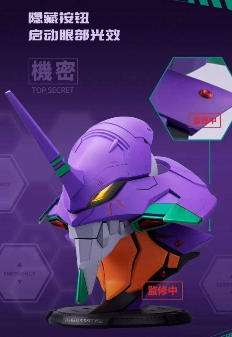 BN HEAD COLLECTION EVANGELION TEST TYPE-01 Ver. 《新世紀福音戰士》EVA 初號機 頭像 塗裝成品
