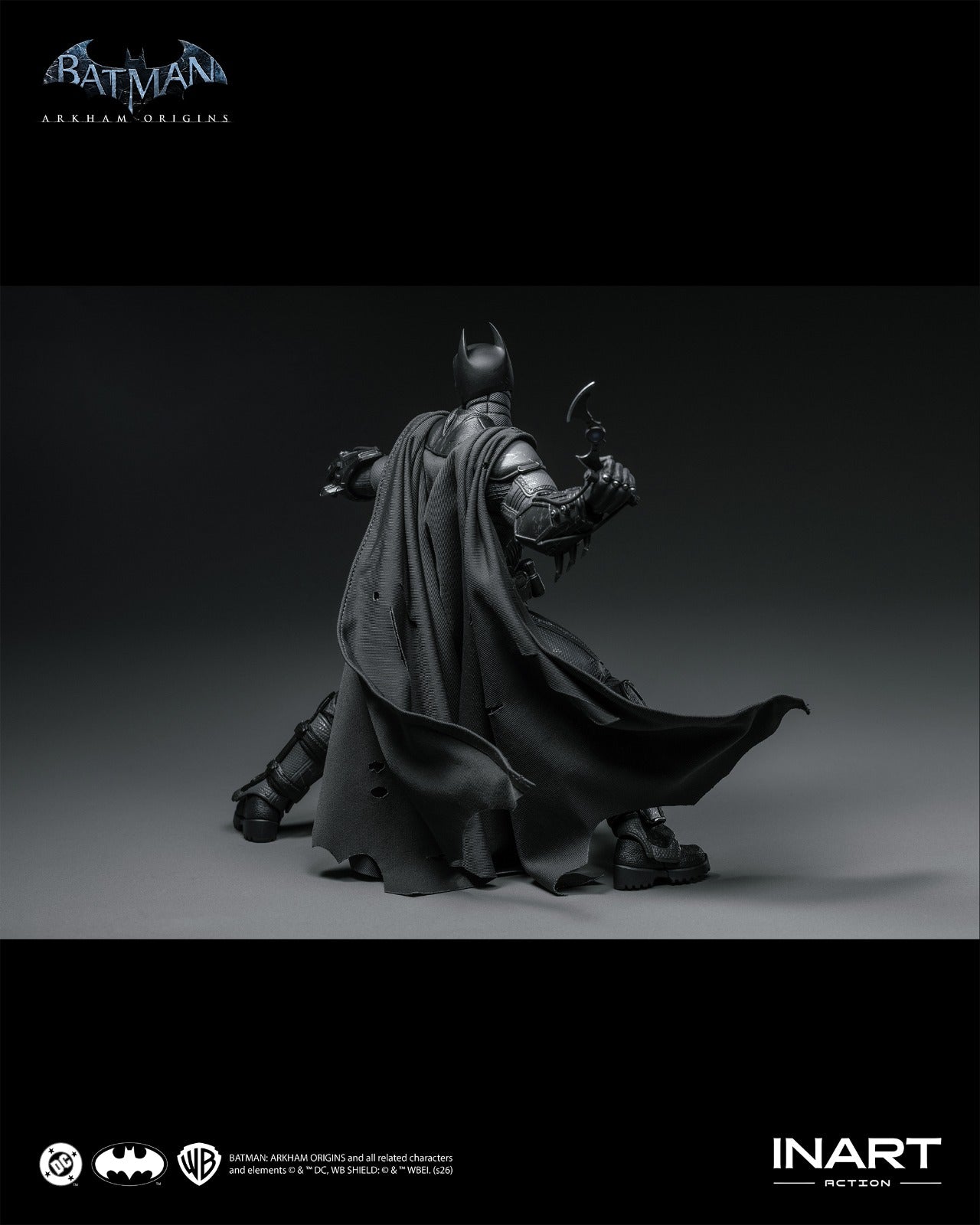 INART 1/12 Batman Arkham 蝙蝠俠 阿卡漢起源 蝙蝠俠 戰損版 Damaged Ver. 可動人偶