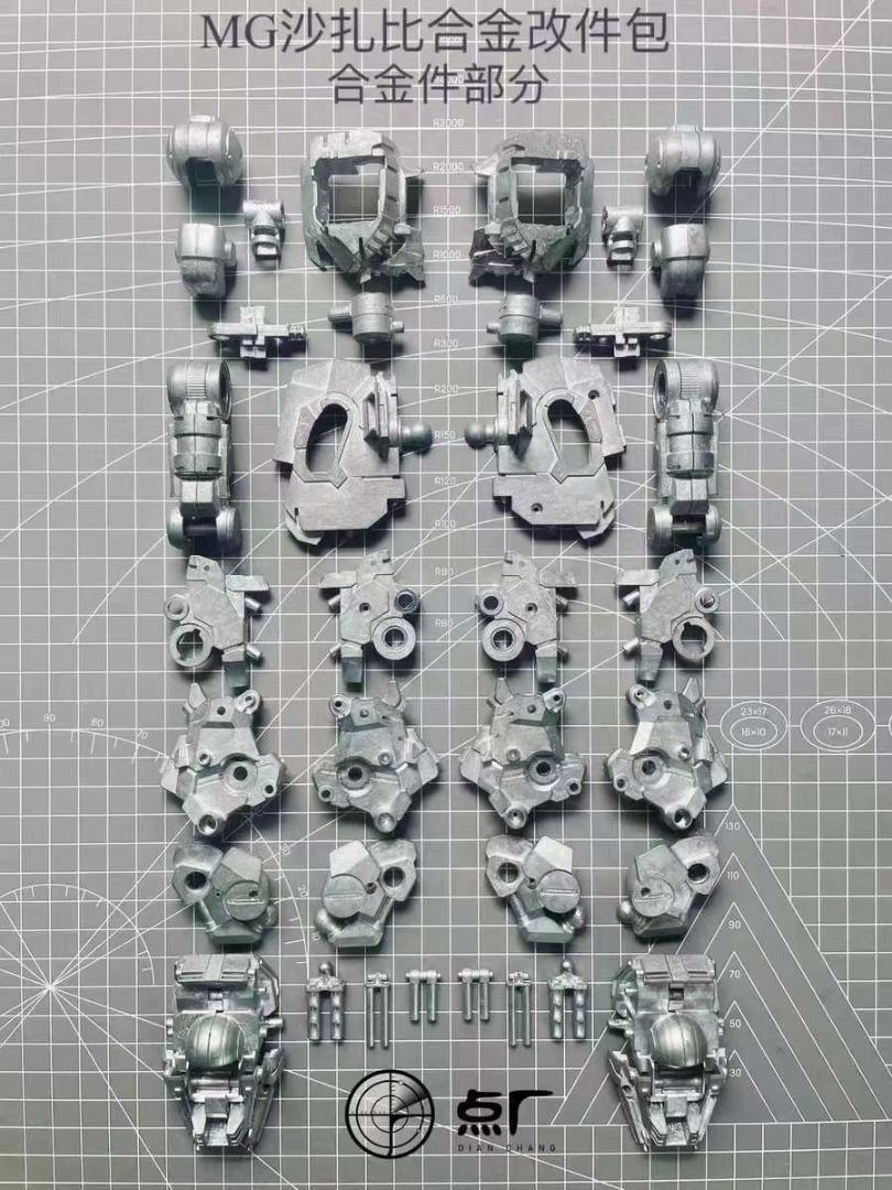 點廠 MG 1/100 SAZABI 合金骨架 加强改件