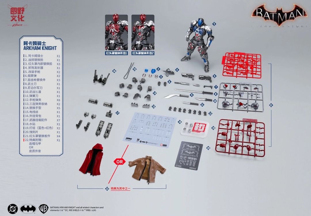 和模線 1/10 Batman 蝙蝠俠 阿卡姆騎士 拼裝模型