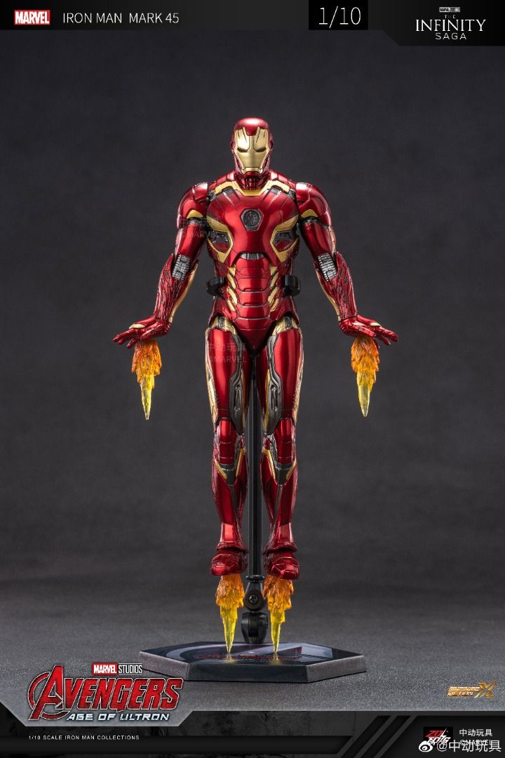 ZDTOYS 中動玩具 1/10 Ironman 鋼鐵俠 mark45 可動人偶