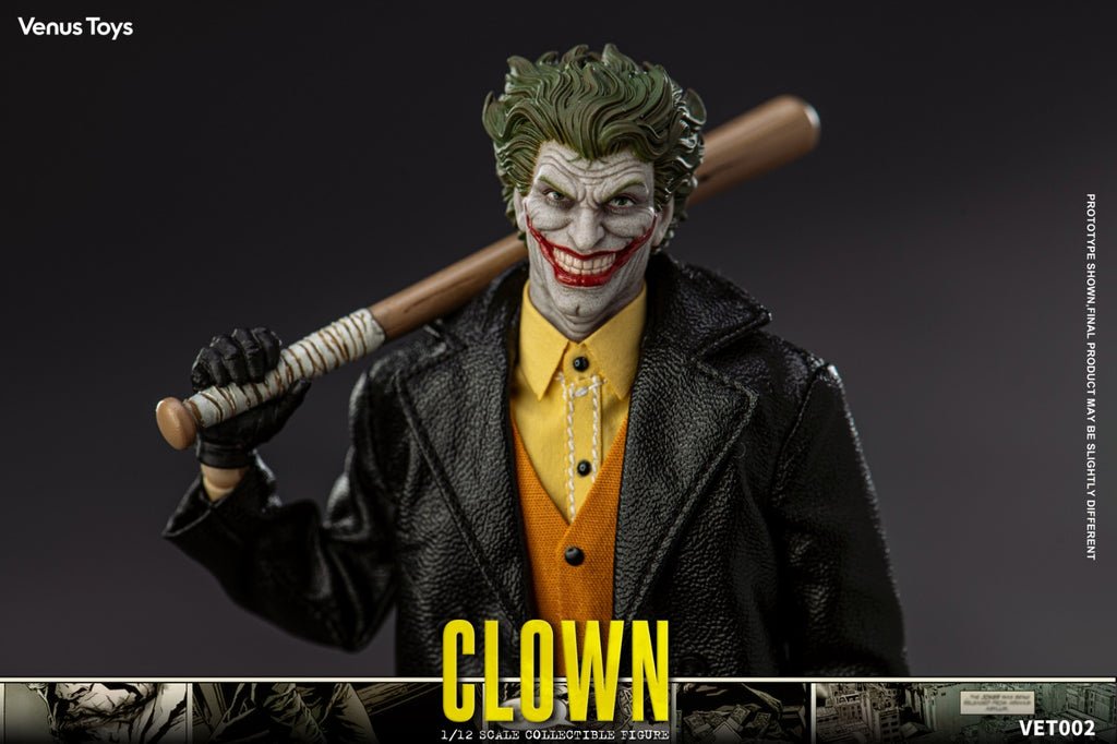Venus Toys 1/12 VET002 犯罪王子 THE CLOWN 小丑 JOKER 特典 帆布單肩包 + 整包美鈔 可動人偶