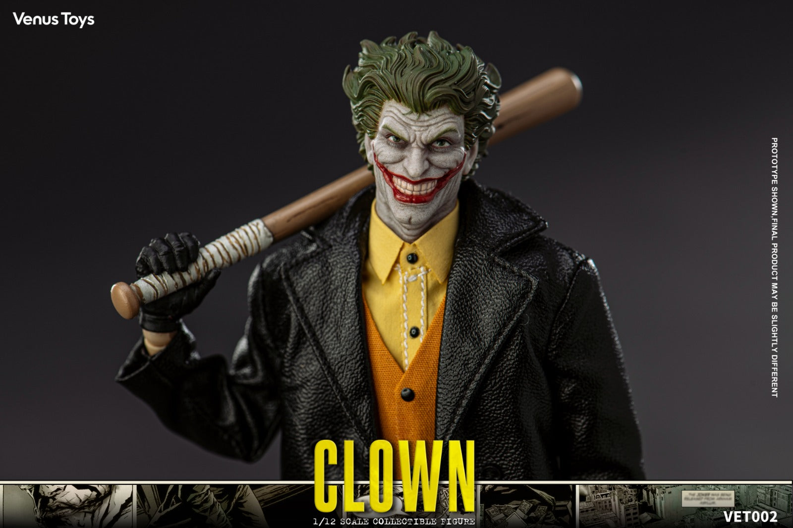Venus Toys 1/12 VET002 犯罪王子 THE CLOWN 小丑 JOKER 特典 帆布單肩包 + 整包美鈔 可動人偶