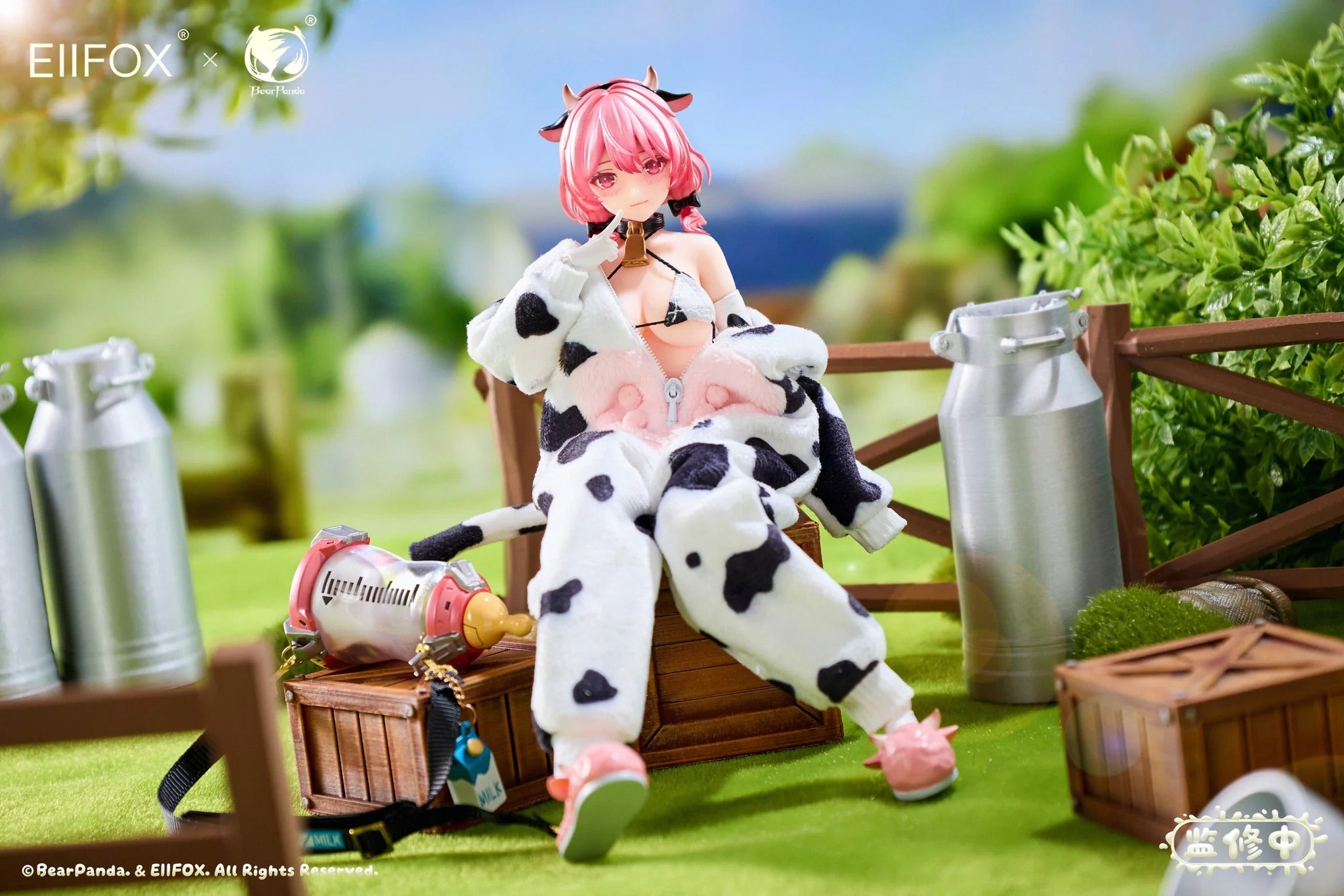 Eiifox & BearPanda 1/8 奶牛 MOMO 矽膠 包膠 可動人偶