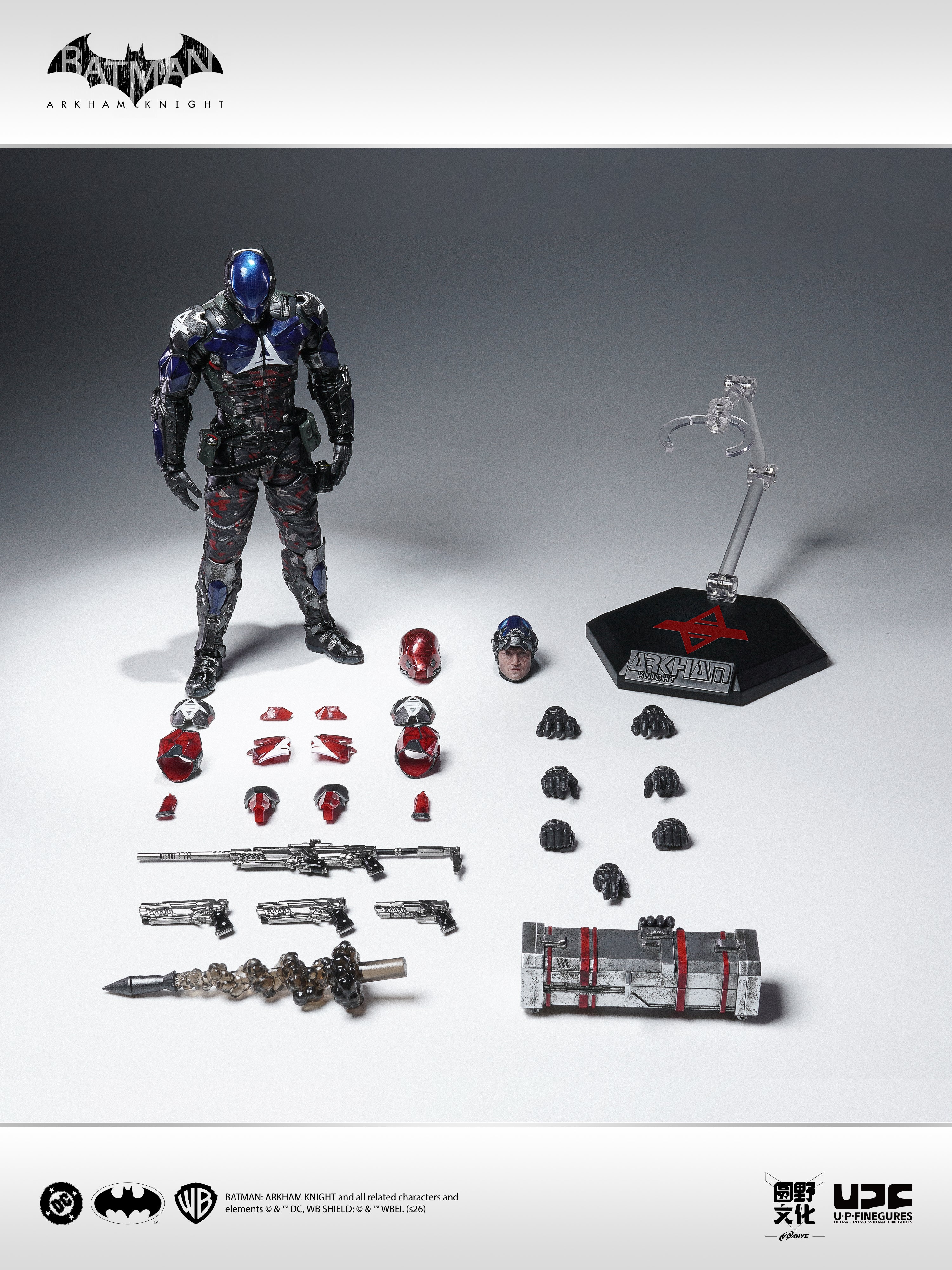 圓野文化 X UPFinegures 良品製造 1/12 Batman Arkham Knight 蝙蝠俠 阿卡漢騎士 可動人偶