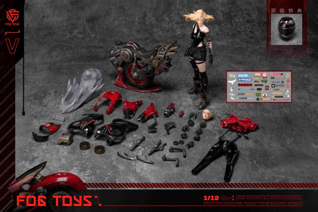 Fogtoys 迷霧玩具 1/12 女摩托車手 EA-03 可動人偶