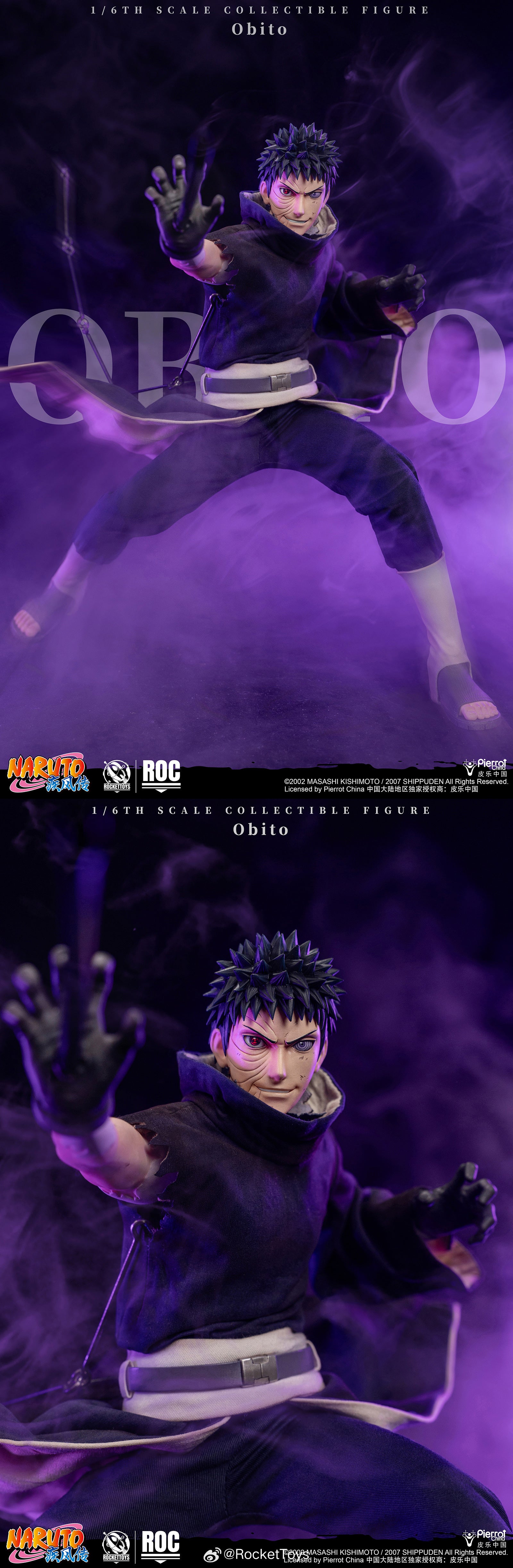 ROCKETTOYS ROCKET TOYS 1/6 ROC-021 ROC-022 火影忍者 疾風傳 Madara宇智波斑 白面具 Obito 宇智波帶土 可動人偶