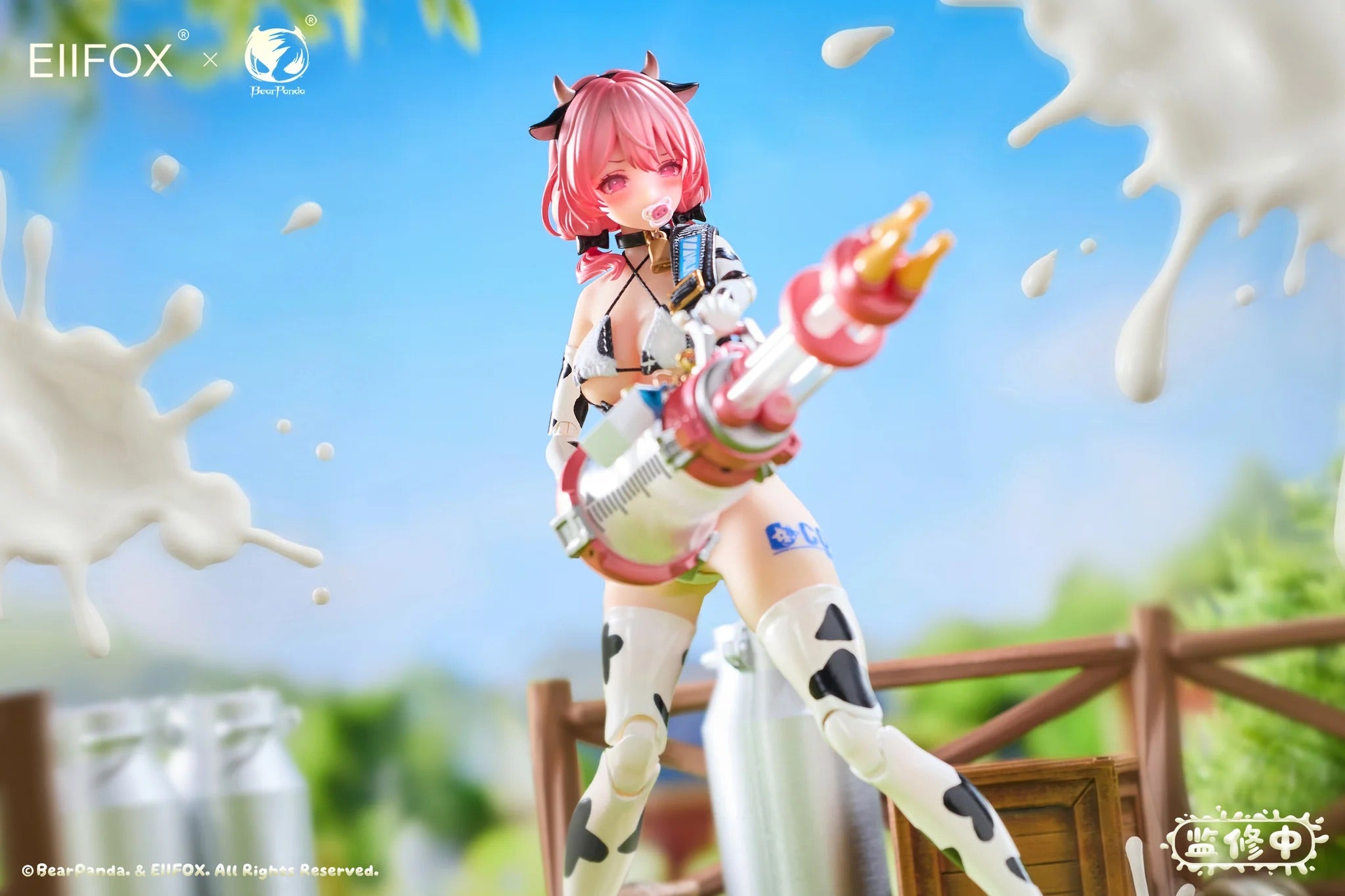 Eiifox & BearPanda 1/8 奶牛 MOMO 矽膠 包膠 可動人偶