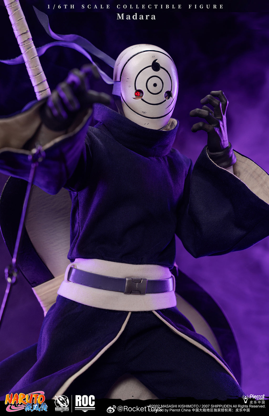 ROCKETTOYS ROCKET TOYS 1/6 ROC-021 ROC-022 火影忍者 疾風傳 Madara宇智波斑 白面具 Obito 宇智波帶土 可動人偶
