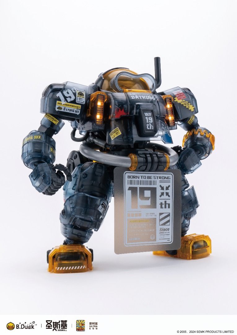 SOSKILL 聖斯基 X 安村蛋 B Duck 斯巴達克 19週年 黑武士限定版 拼裝模型