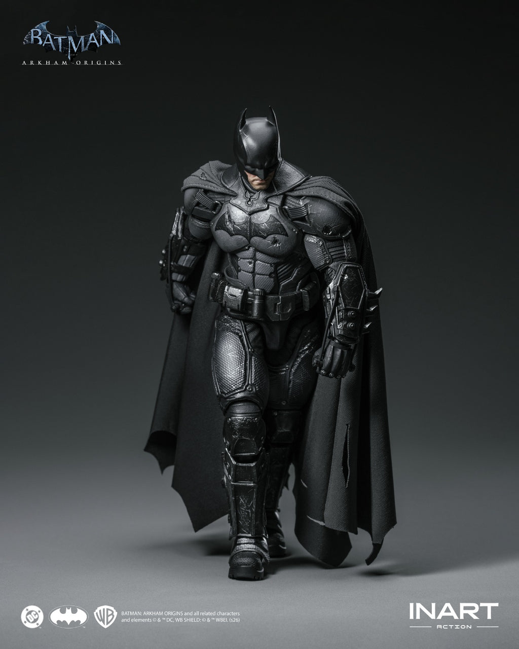 INART 1/12 Batman Arkham 蝙蝠俠 阿卡漢起源 蝙蝠俠 戰損版 Damaged Ver. 可動人偶