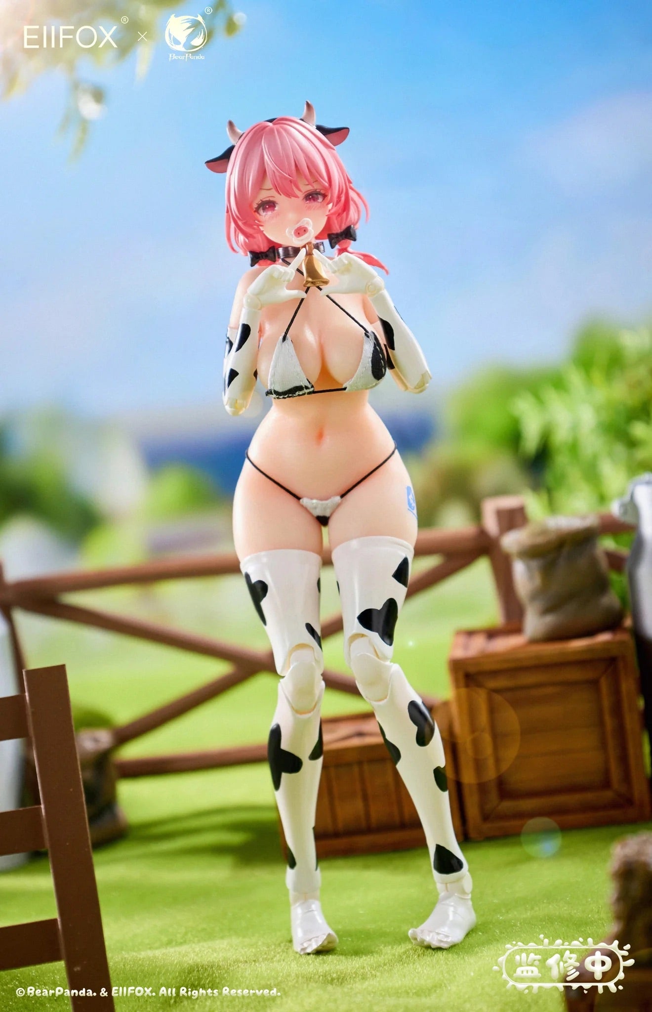 Eiifox & BearPanda 1/8 奶牛 MOMO 矽膠 包膠 可動人偶