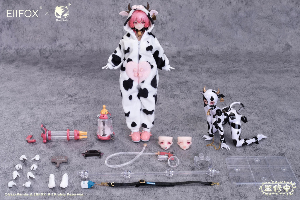 Eiifox & BearPanda 1/8 奶牛 MOMO 矽膠 包膠 可動人偶