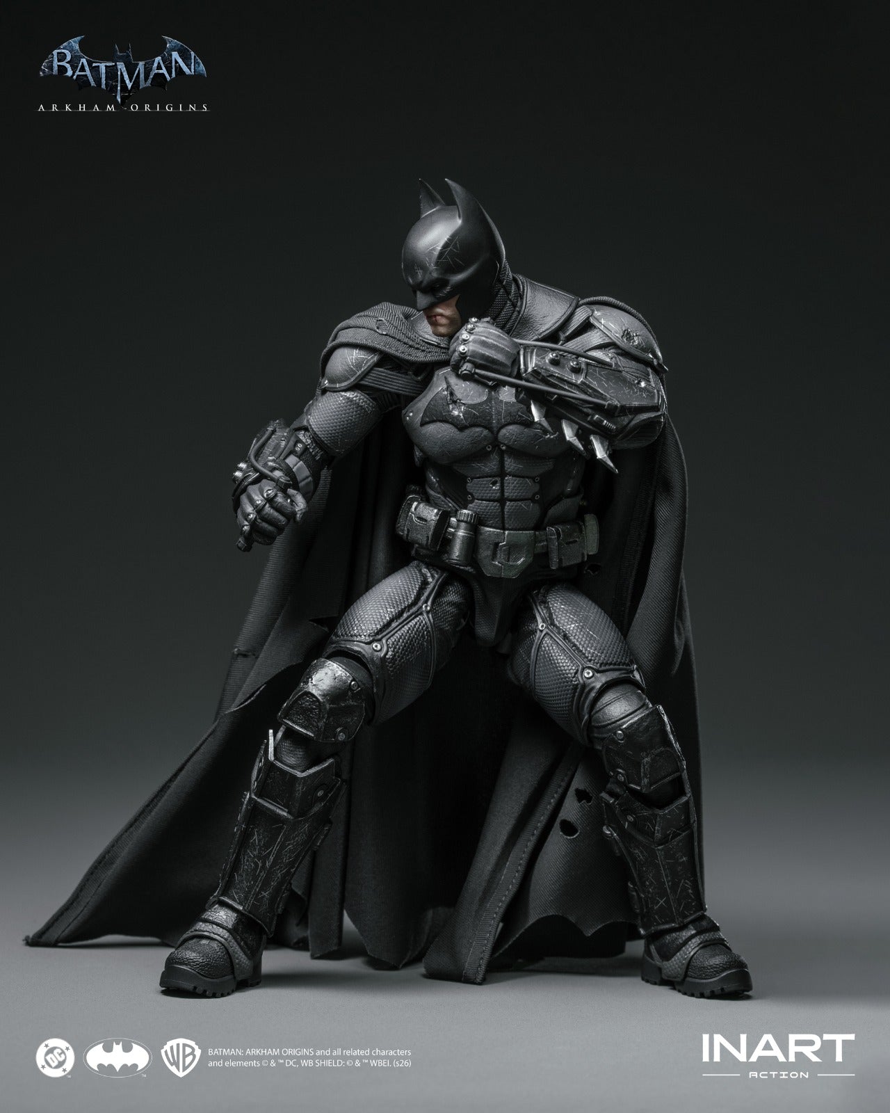 INART 1/12 Batman Arkham 蝙蝠俠 阿卡漢起源 蝙蝠俠 戰損版 Damaged Ver. 可動人偶