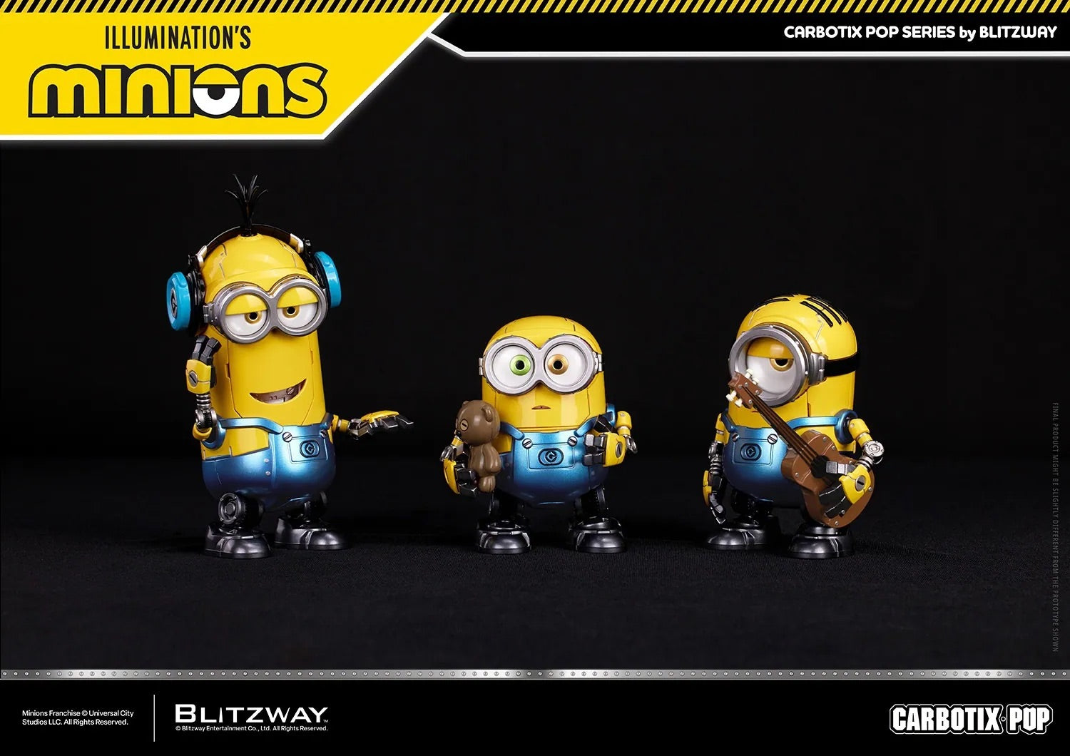 BLITZWAY Carbotix Pop Minions Bob Kelvin Stuart DX Ver. 小小兵 迷你兵團 鮑伯 凱文 史都華 三人組 套裝