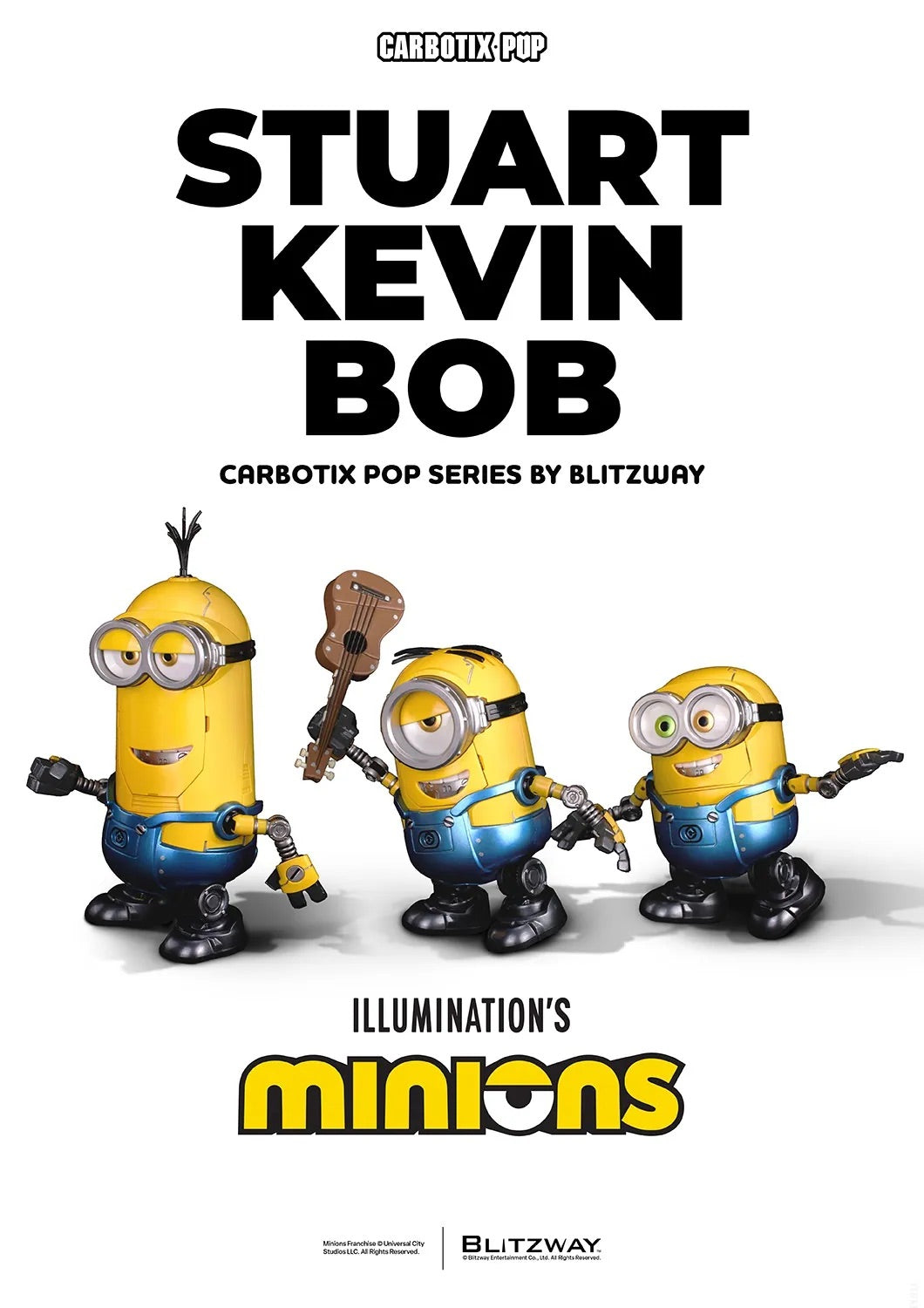BLITZWAY Carbotix Pop Minions Bob Kelvin Stuart DX Ver. 小小兵 迷你兵團 鮑伯 凱文 史都華 三人組 套裝