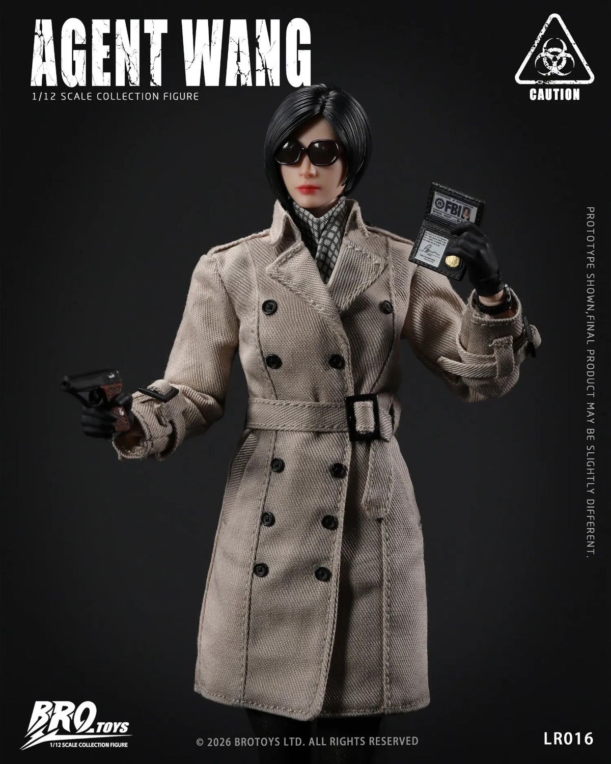 BROTOYS 1/12 LR016 LW016-1 王探員 Agent Wang DLC場景配件包 可動人偶