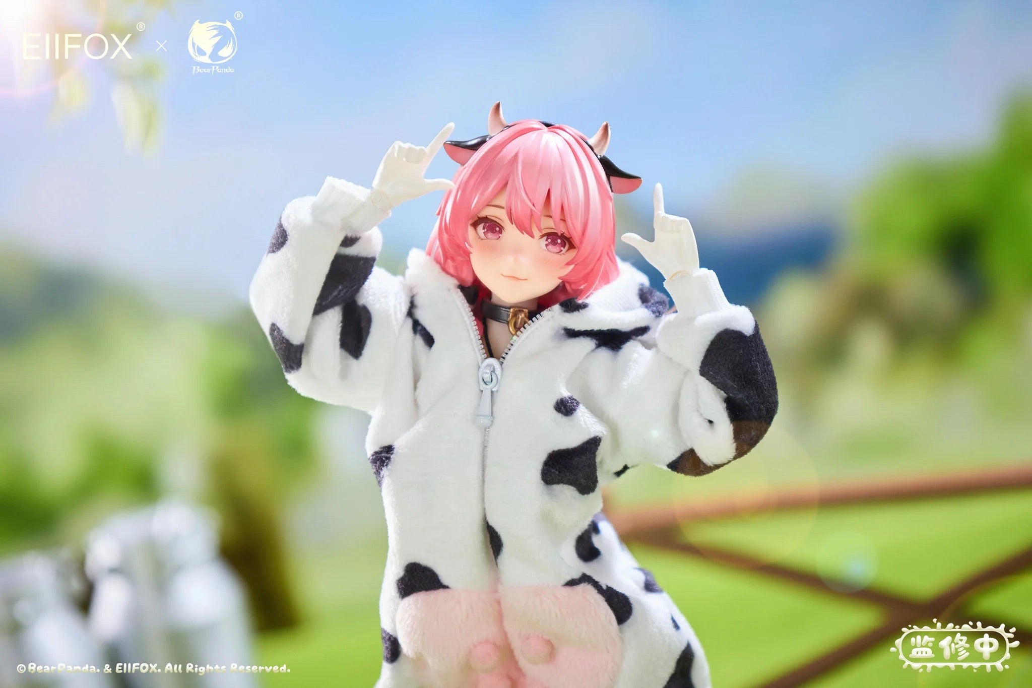 Eiifox & BearPanda 1/8 奶牛 MOMO 矽膠 包膠 可動人偶