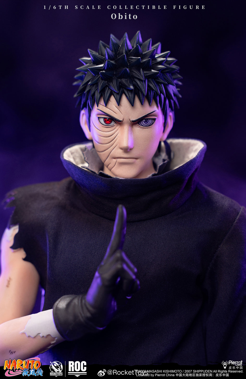ROCKETTOYS ROCKET TOYS 1/6 ROC-021 ROC-022 火影忍者 疾風傳 Madara宇智波斑 白面具 Obito 宇智波帶土 可動人偶