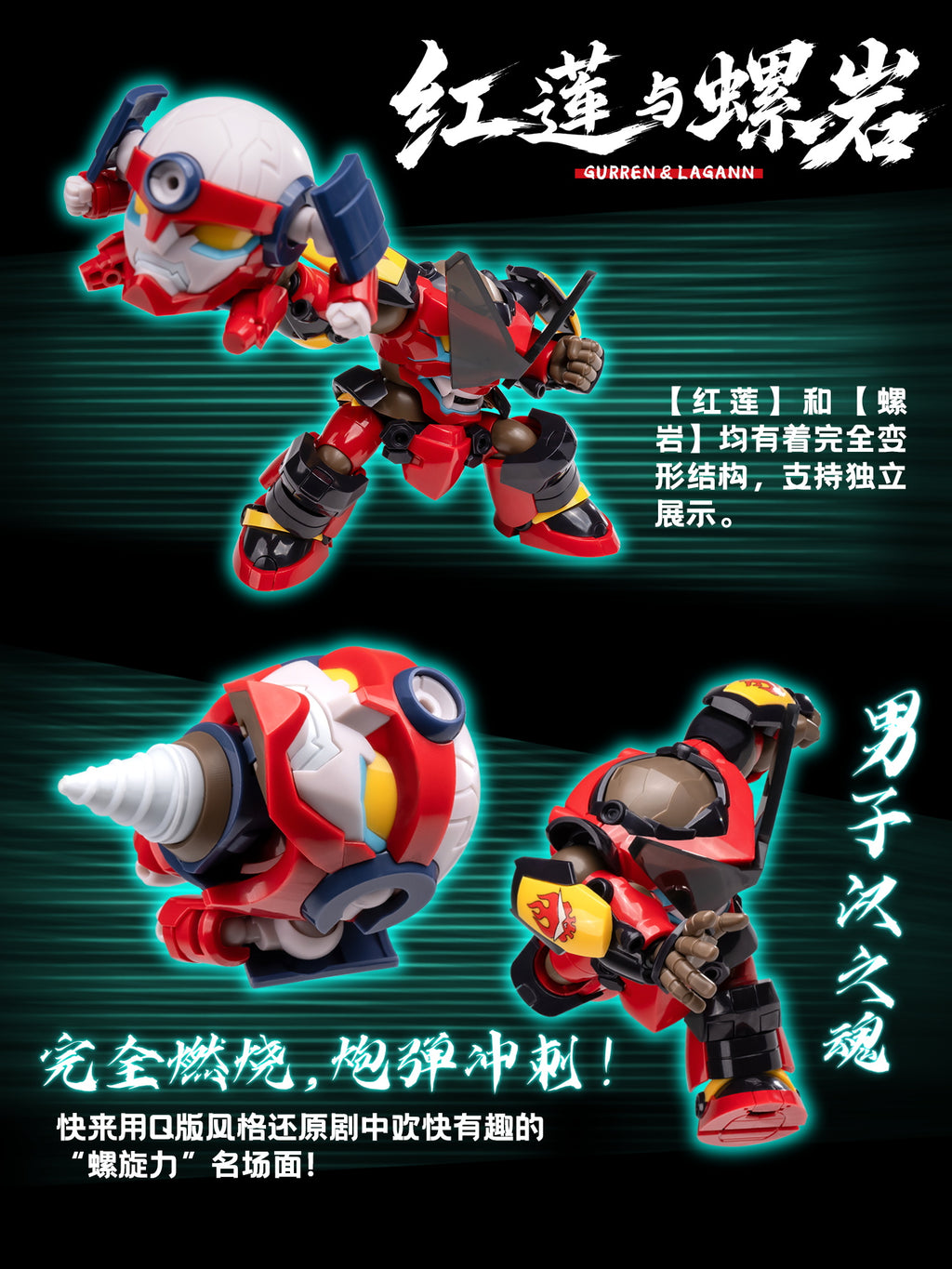 聖斯基 SOSKILL SSK-TTGL-01 Q版 紅蓮螺岩 拼裝模型
