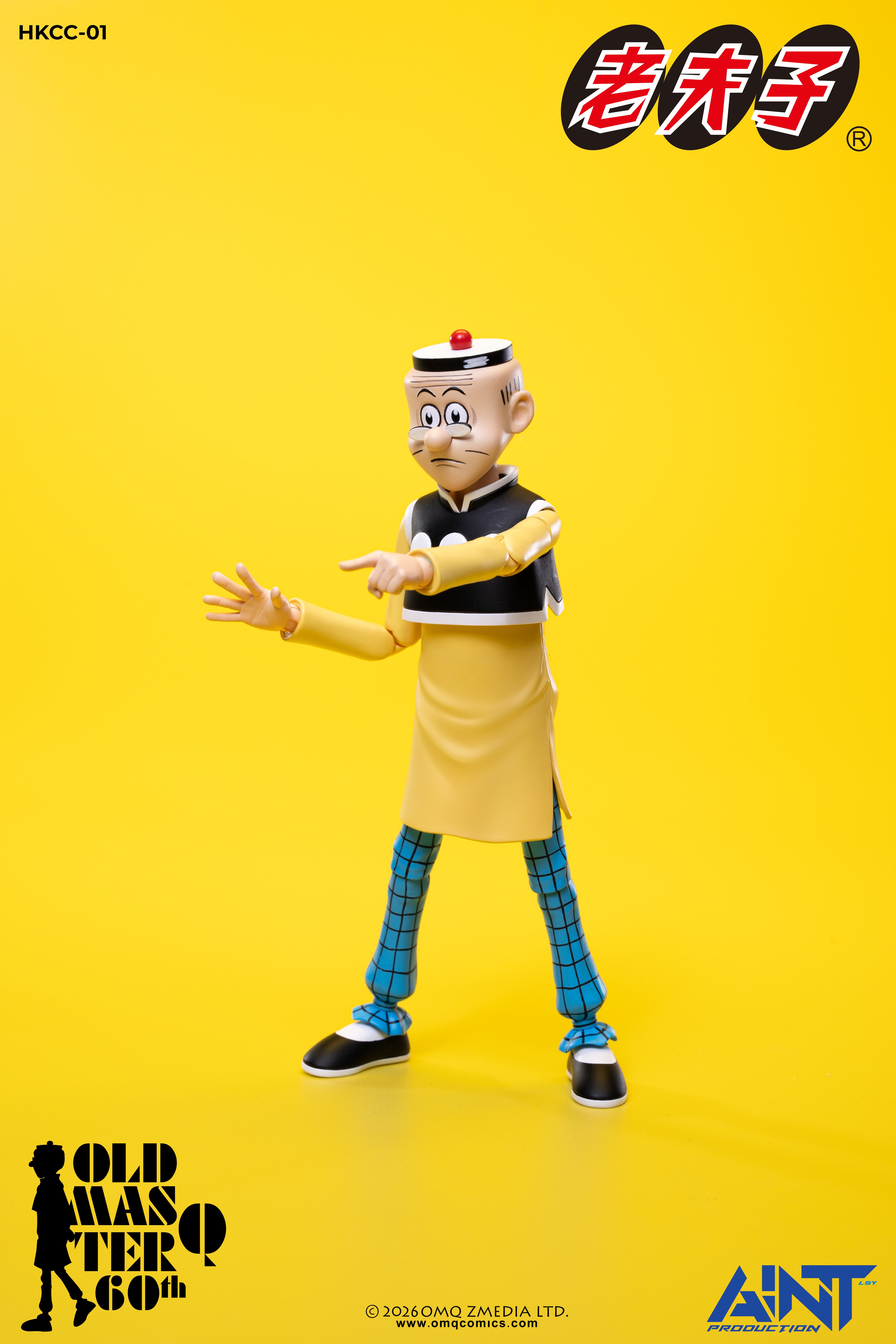 AINT Production 1/12 HKCC-01 老夫子 60週年紀念版 可動人偶