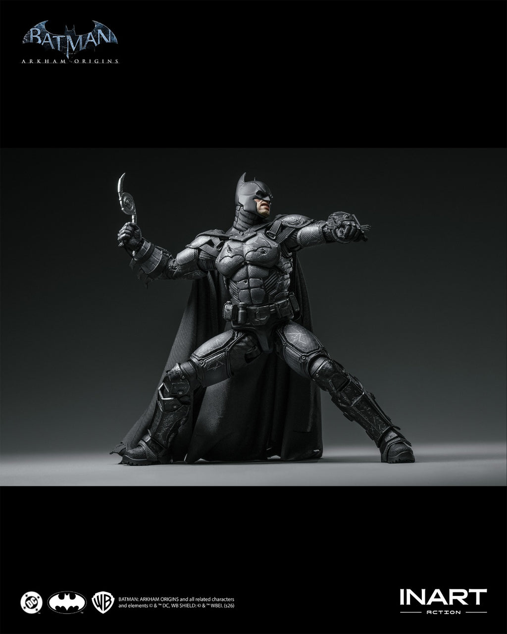 INART 1/12 Batman Arkham 蝙蝠俠 阿卡漢起源 蝙蝠俠 戰損版 Damaged Ver. 可動人偶