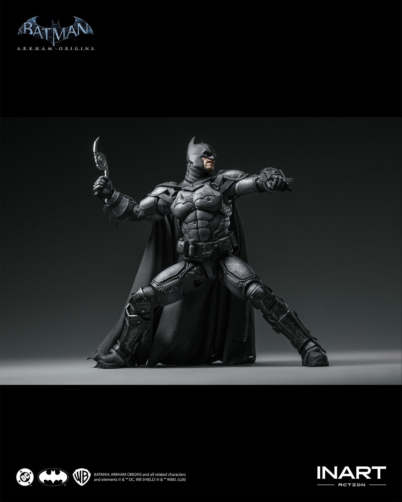 INART 1/12 Batman Arkham 蝙蝠俠 阿卡漢起源 蝙蝠俠 戰損版 Damaged Ver. 可動人偶