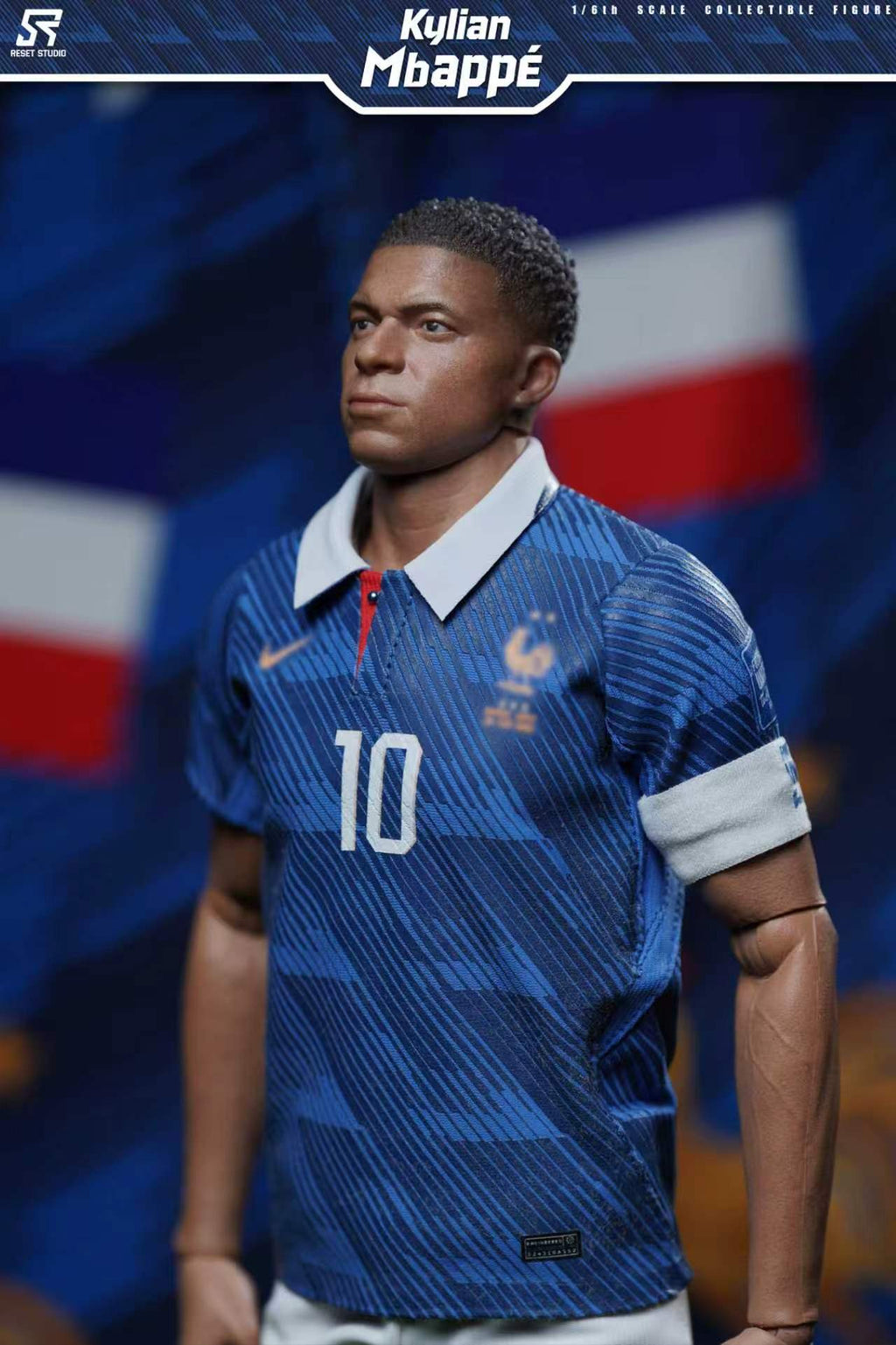 Reset Studio 1/6 RS-0016 Kylian Mbappe 姆巴佩 可動眼 人偶 預訂特典 紅色 藍色眼罩各1條 限量399體