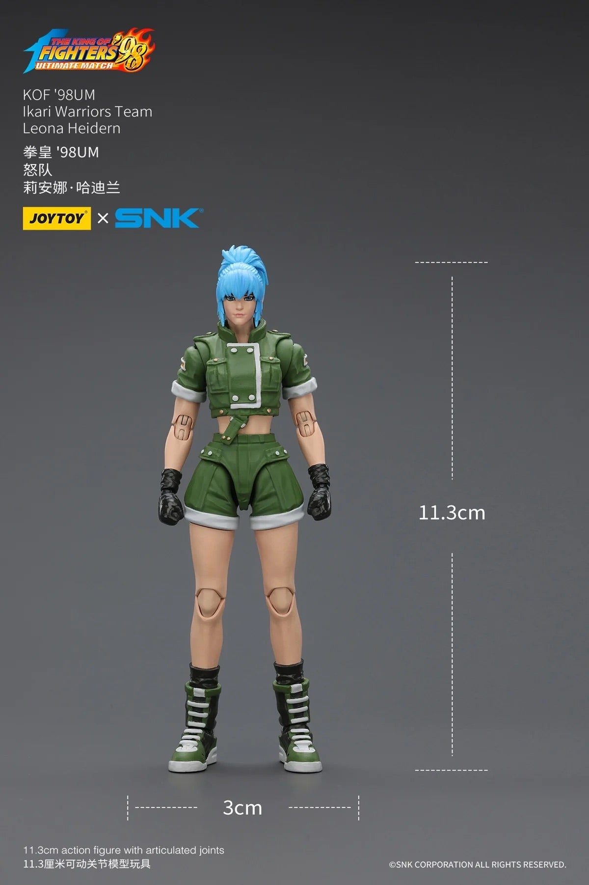 JOYTOY 暗源 1/18 拳皇'98UM 怒隊 Leona Heidern 莉安娜 哈迪蘭 可動人偶