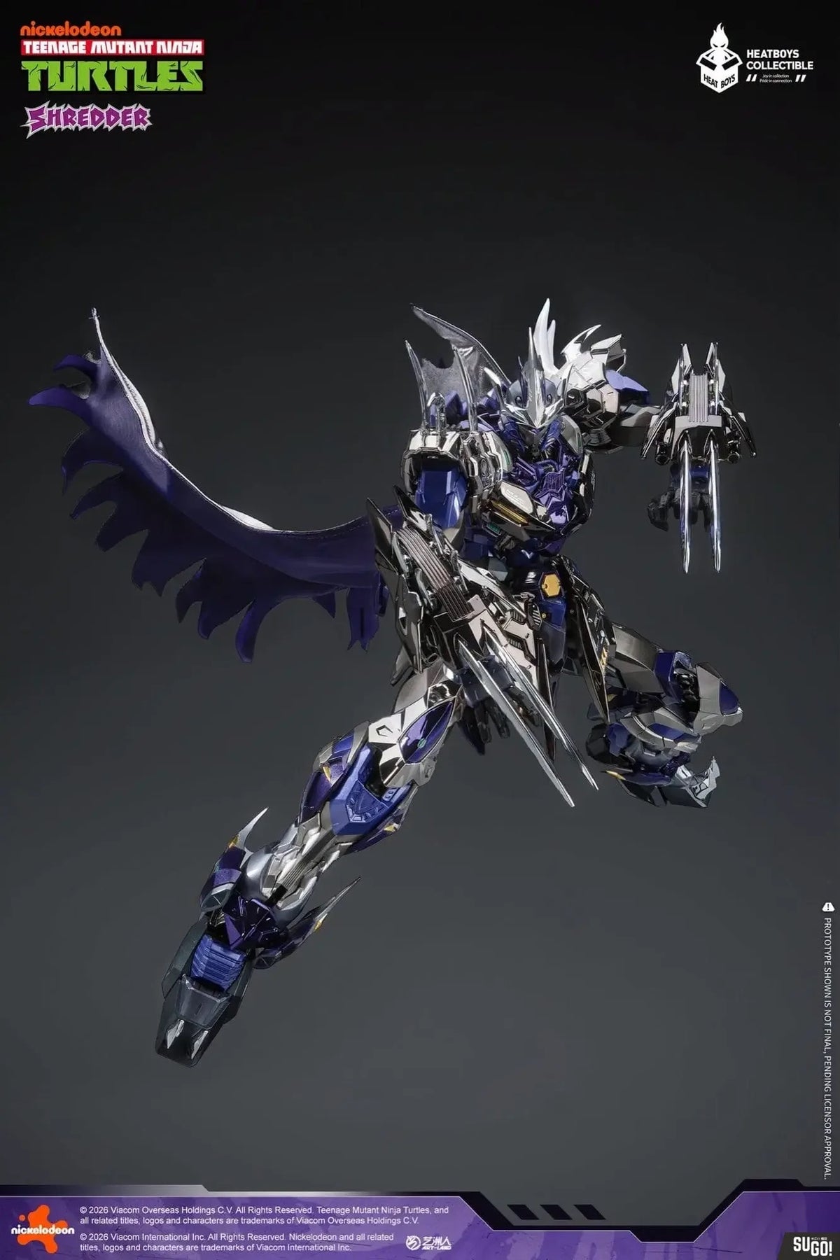 HEATBOYS HB0119 忍者龜 施瑞德 Shredder 電鍍版 合金成品