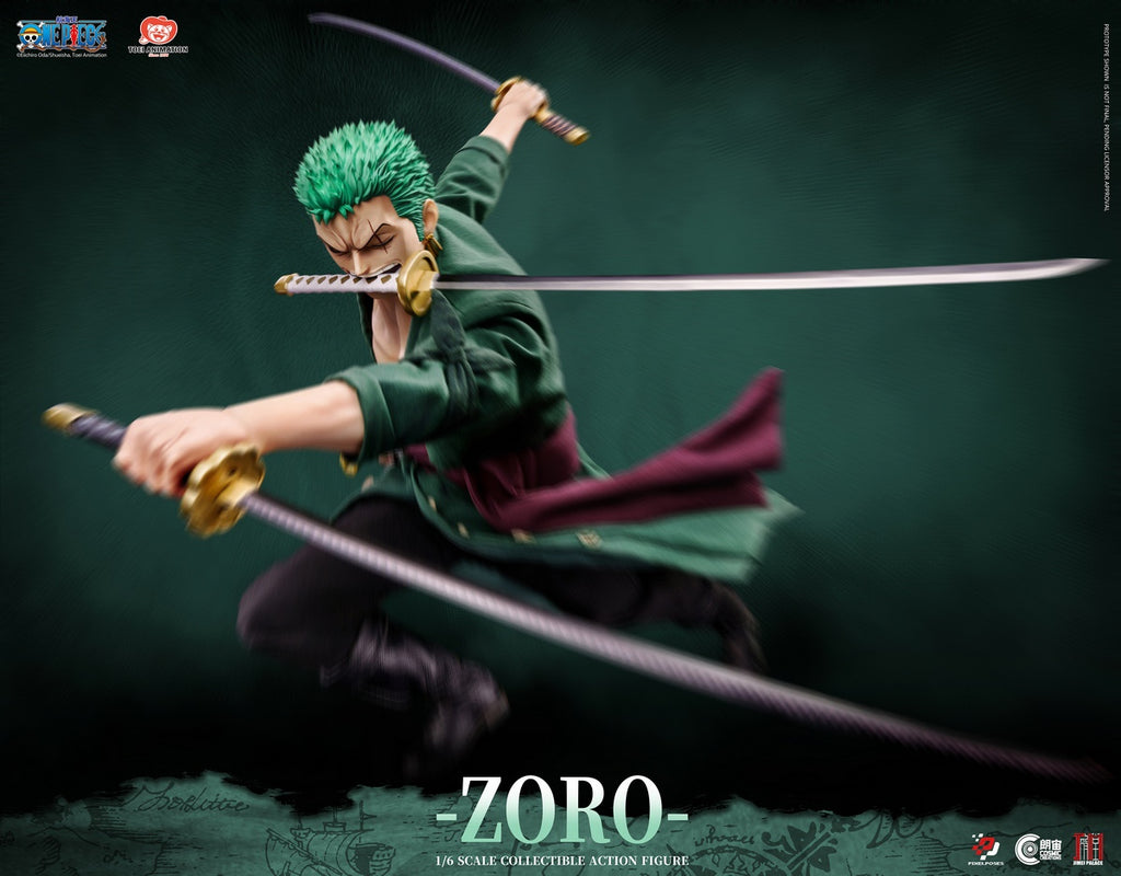 Pixel Poses 朗宙 × 集美殿堂 1/6 航海王 海賊王 One Piece 羅羅諾亞 佐羅 卓洛 Zoro 鉑金矽膠 可動人偶 標準版 豪華版 帶燈光的特效地台