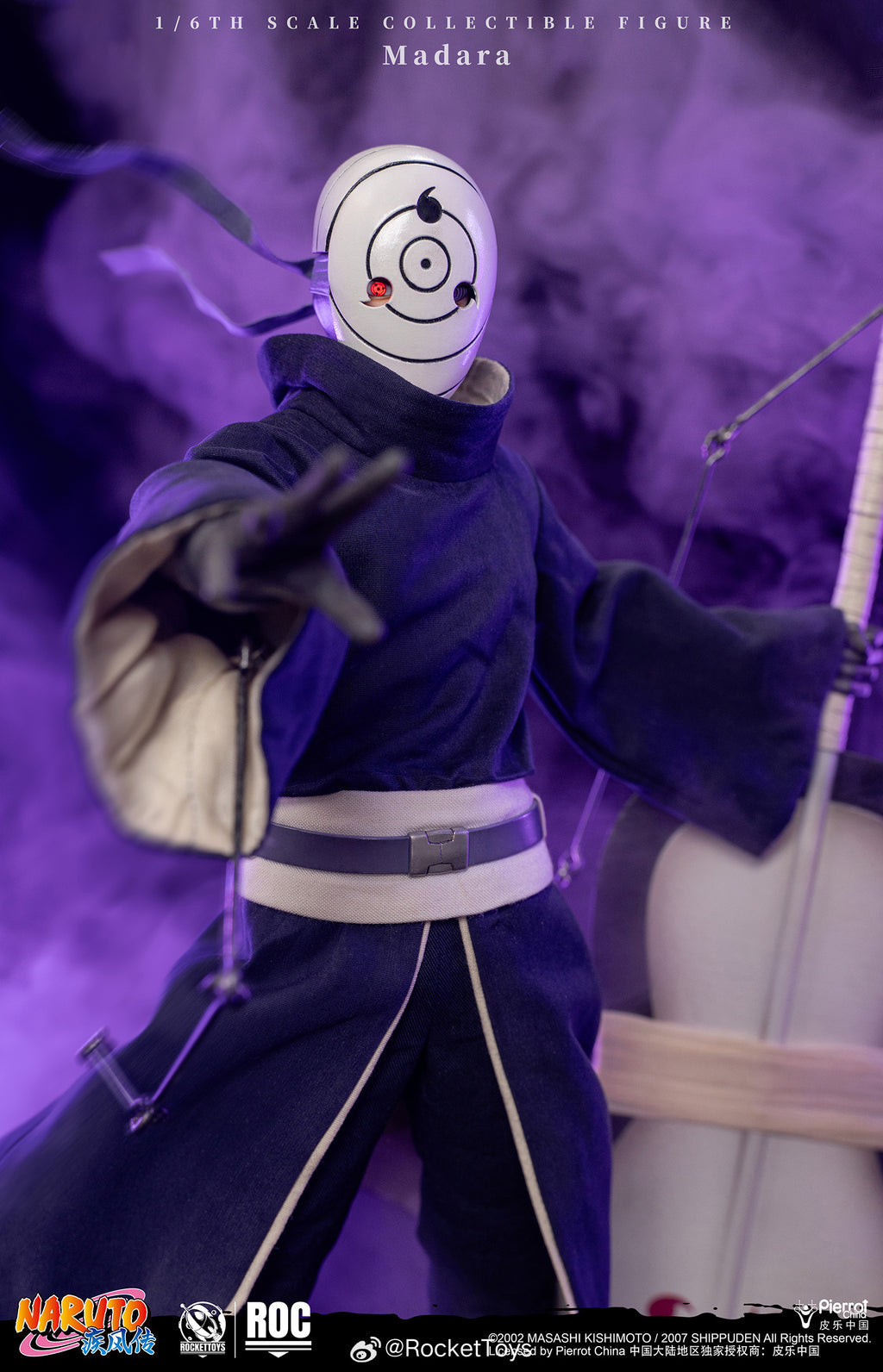 ROCKETTOYS ROCKET TOYS 1/6 ROC-021 ROC-022 火影忍者 疾風傳 Madara宇智波斑 白面具 Obito 宇智波帶土 可動人偶