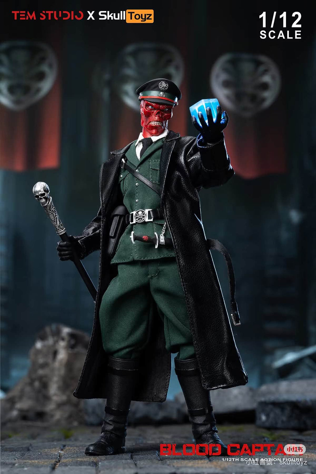 TEM STUDIO x Skull Toyz 1/12 寂血上校 A款 綠軍裝 B款 黑軍裝 TEMS007 可動人偶