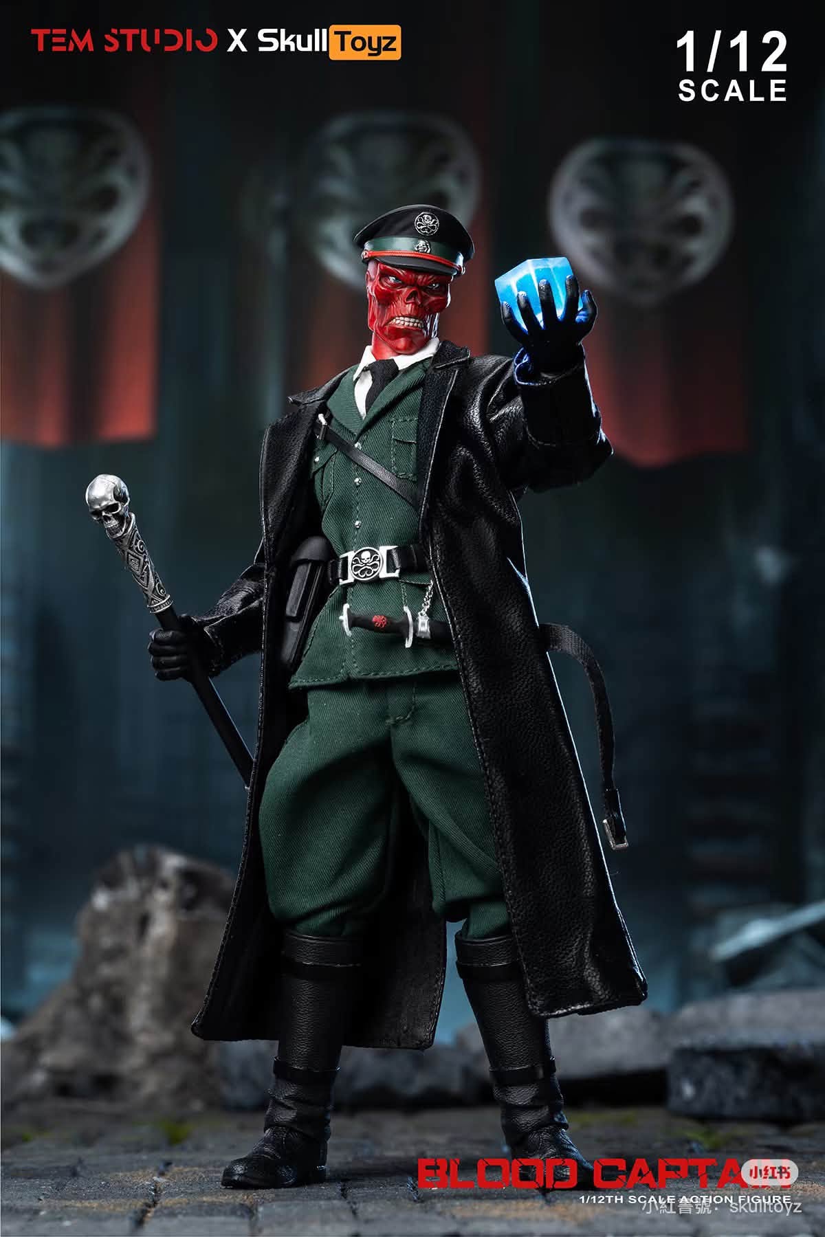 TEM STUDIO x Skull Toyz 1/12 寂血上校 A款 綠軍裝 B款 黑軍裝 TEMS007 可動人偶