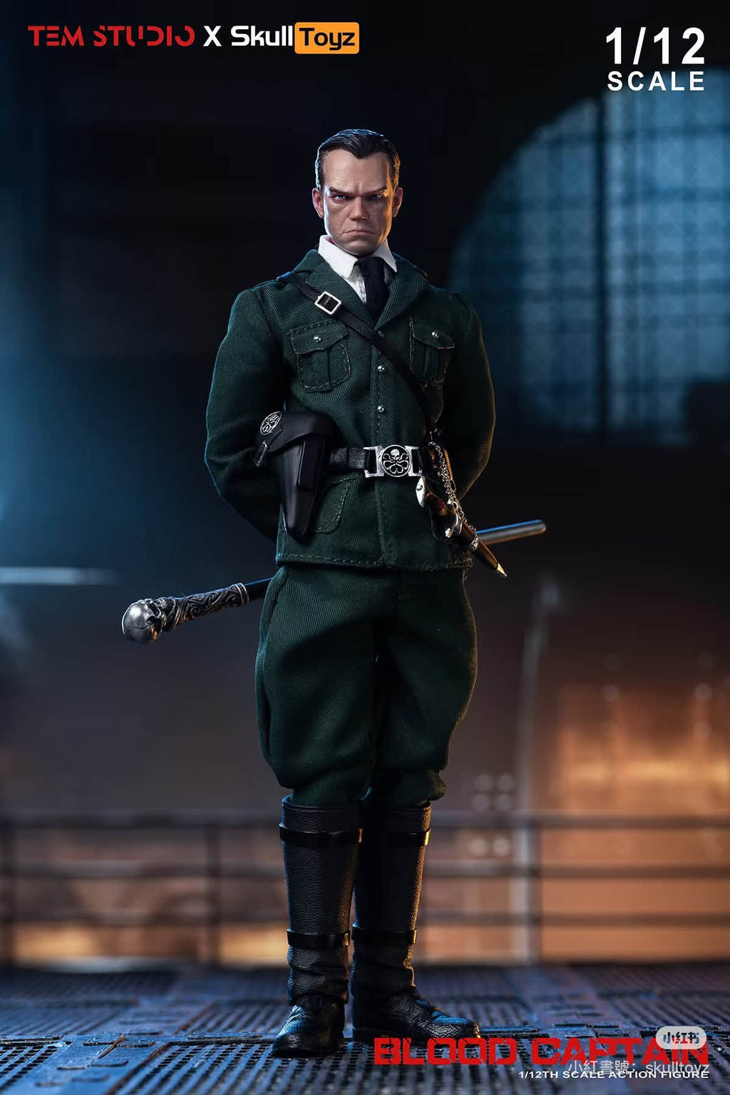 TEM STUDIO x Skull Toyz 1/12 寂血上校 A款 綠軍裝 B款 黑軍裝 TEMS007 可動人偶